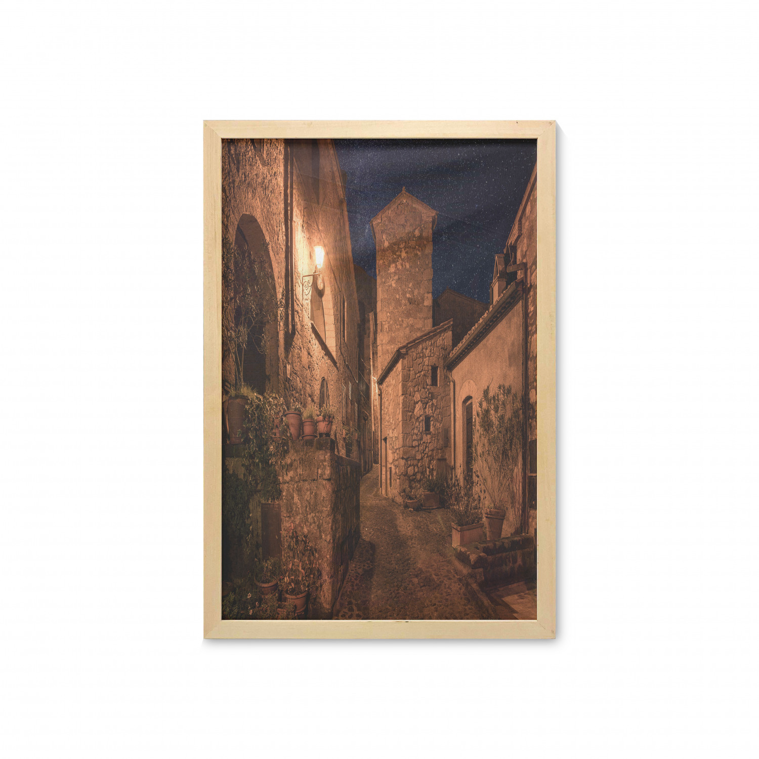 Ambesonne Vintage Scenes Wall Art with Frame for Bathrooms Living Room Dorms - Picture 64 of 119