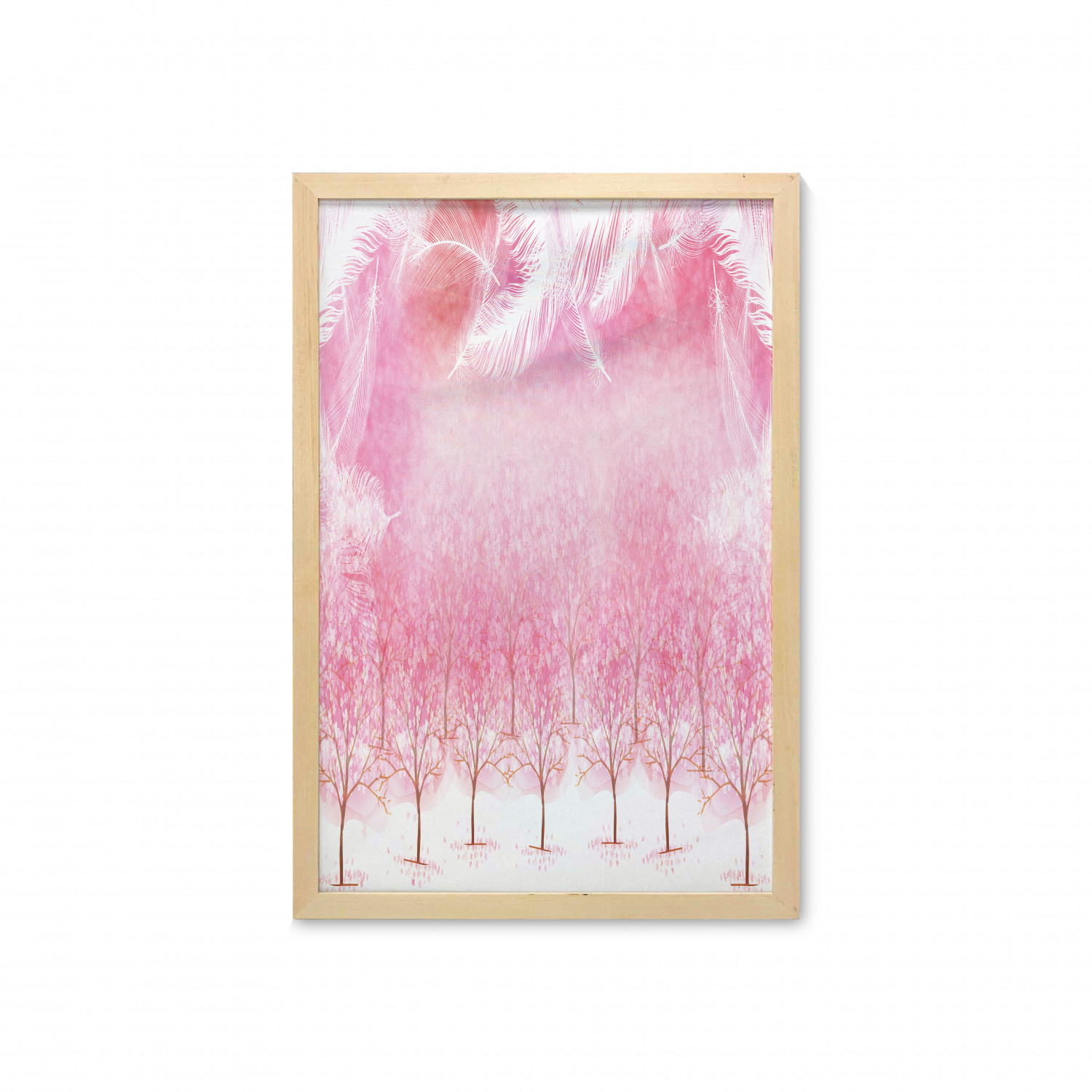Ambesonne Pink Wall Art with Frame for Bathrooms Living Room Dorms - Picture 28 of 123
