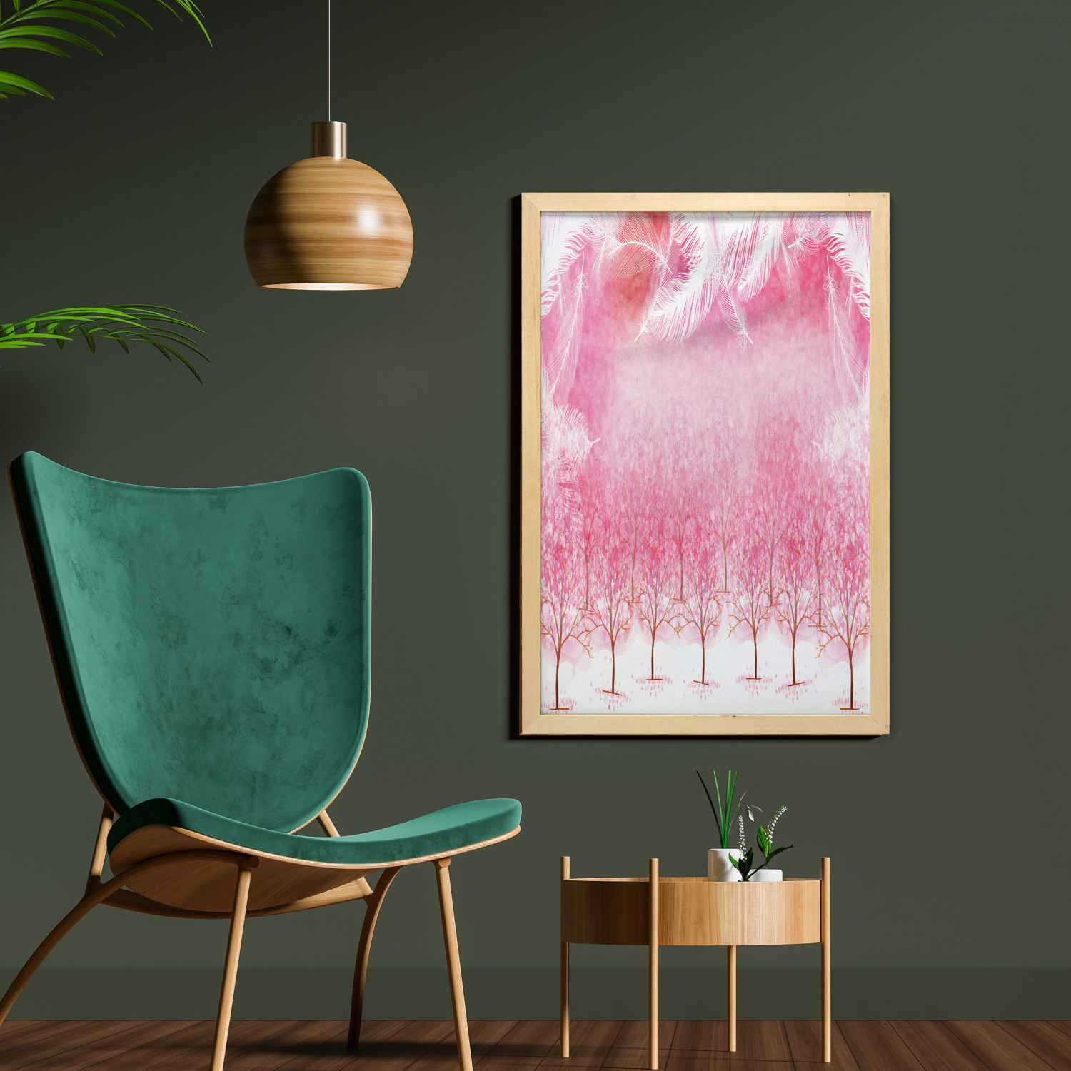 Ambesonne Pink Wall Art with Frame for Bathrooms Living Room Dorms - Picture 29 of 123