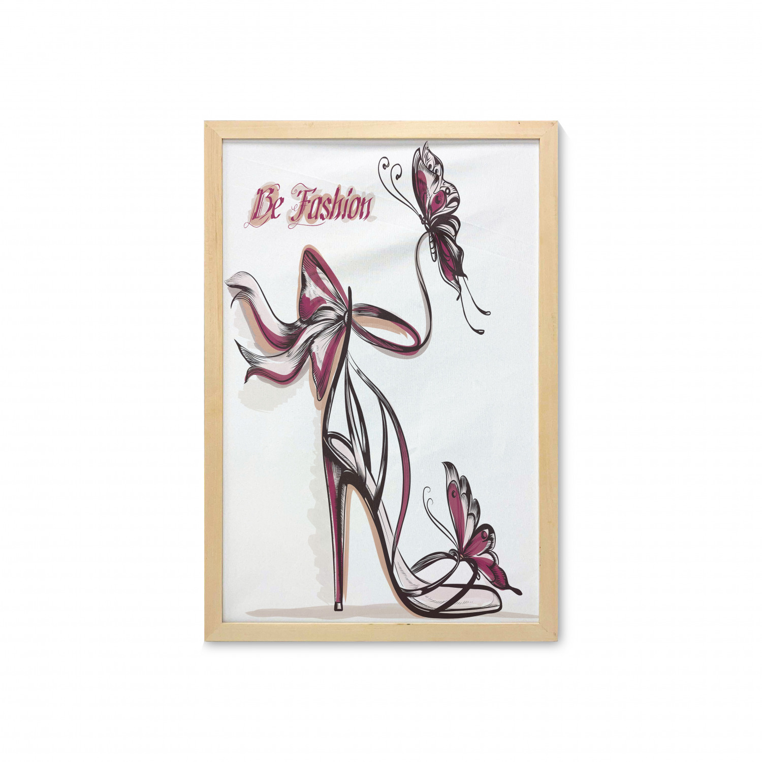 Ambesonne Pink Wall Art with Frame for Bathrooms Living Room Dorms - Picture 30 of 123