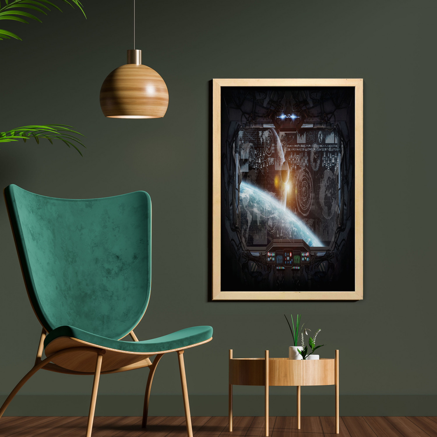 Ambesonne Space Wall Art with Frame for Bathrooms Living Room Dorms - Picture 113 of 115