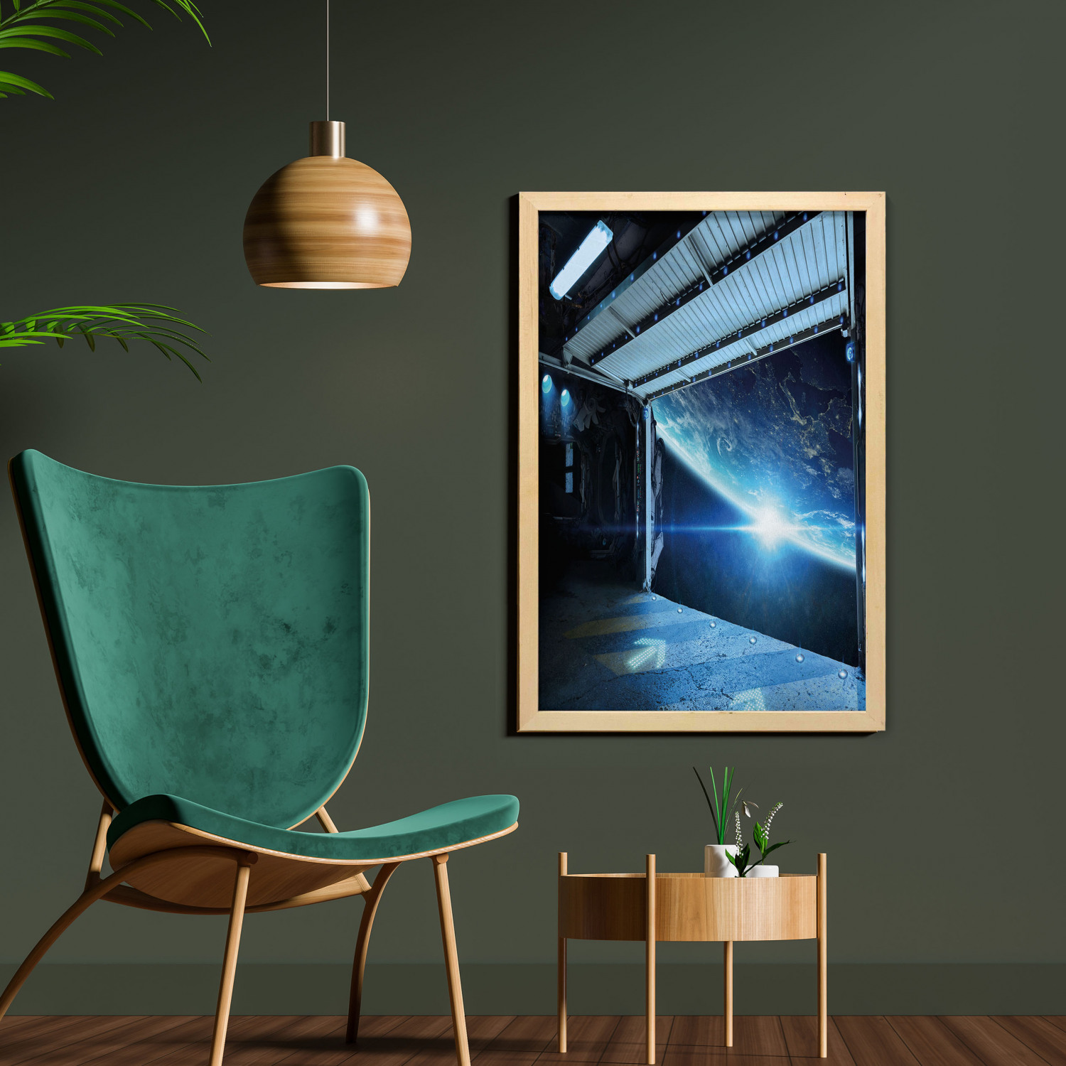 Ambesonne Space Wall Art with Frame for Bathrooms Living Room Dorms - Picture 95 of 115