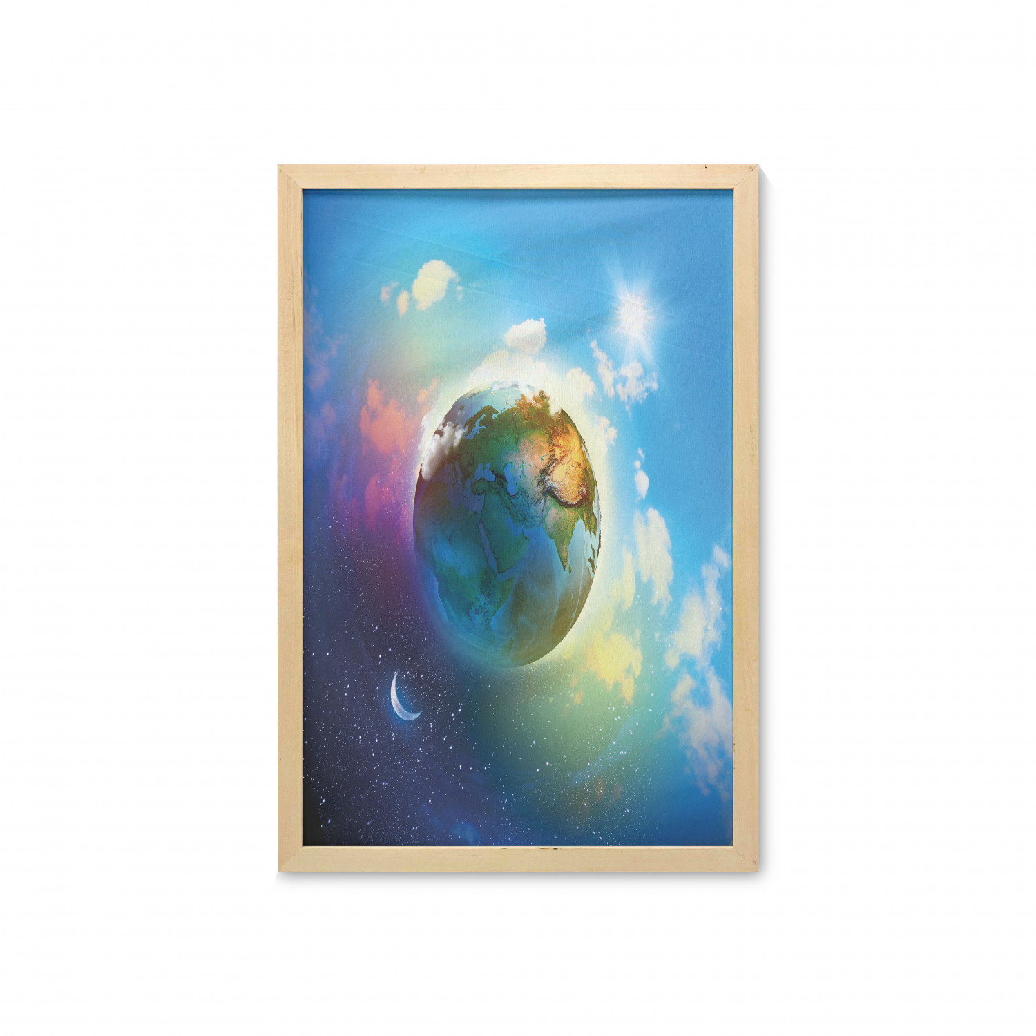 Ambesonne Space Wall Art with Frame for Bathrooms Living Room Dorms - Picture 22 of 115
