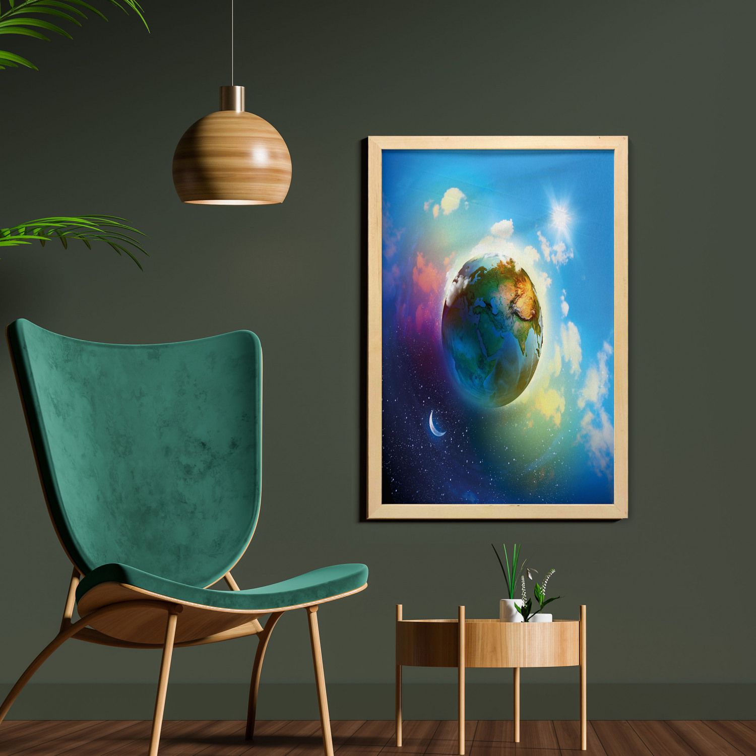 Ambesonne Space Wall Art with Frame for Bathrooms Living Room Dorms - Picture 23 of 115