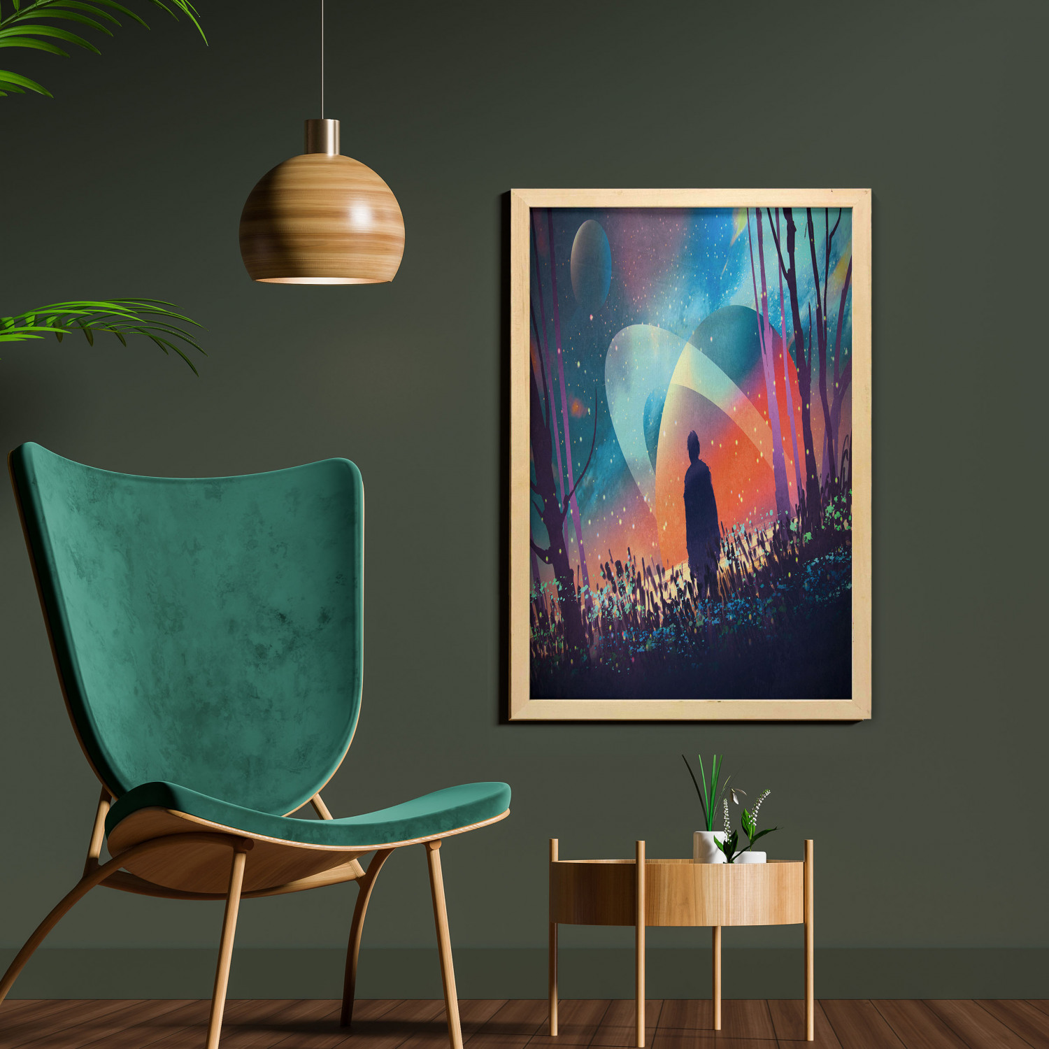 Ambesonne Space Wall Art with Frame for Bathrooms Living Room Dorms - Picture 41 of 115