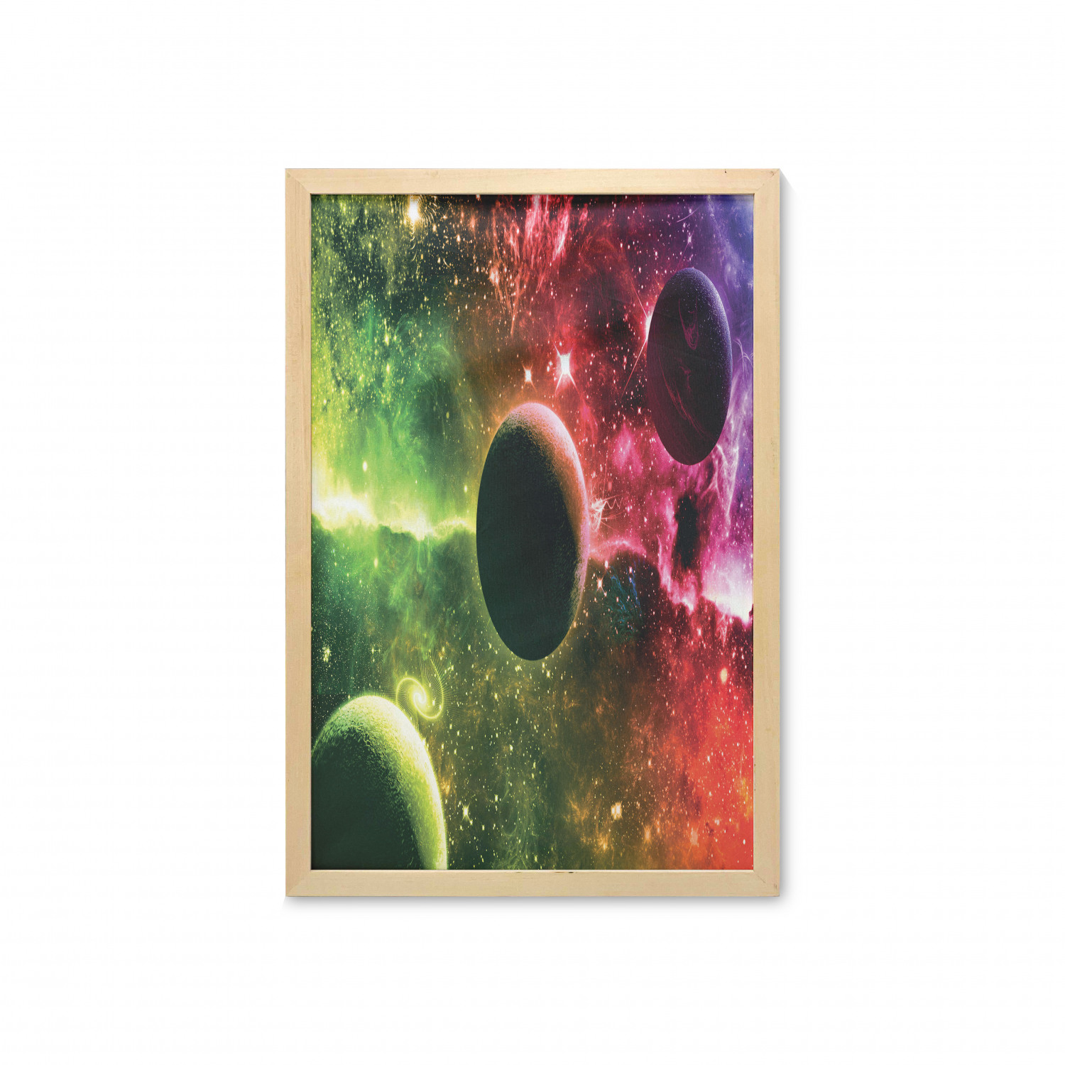 Ambesonne Space Wall Art with Frame for Bathrooms Living Room Dorms - Picture 20 of 115
