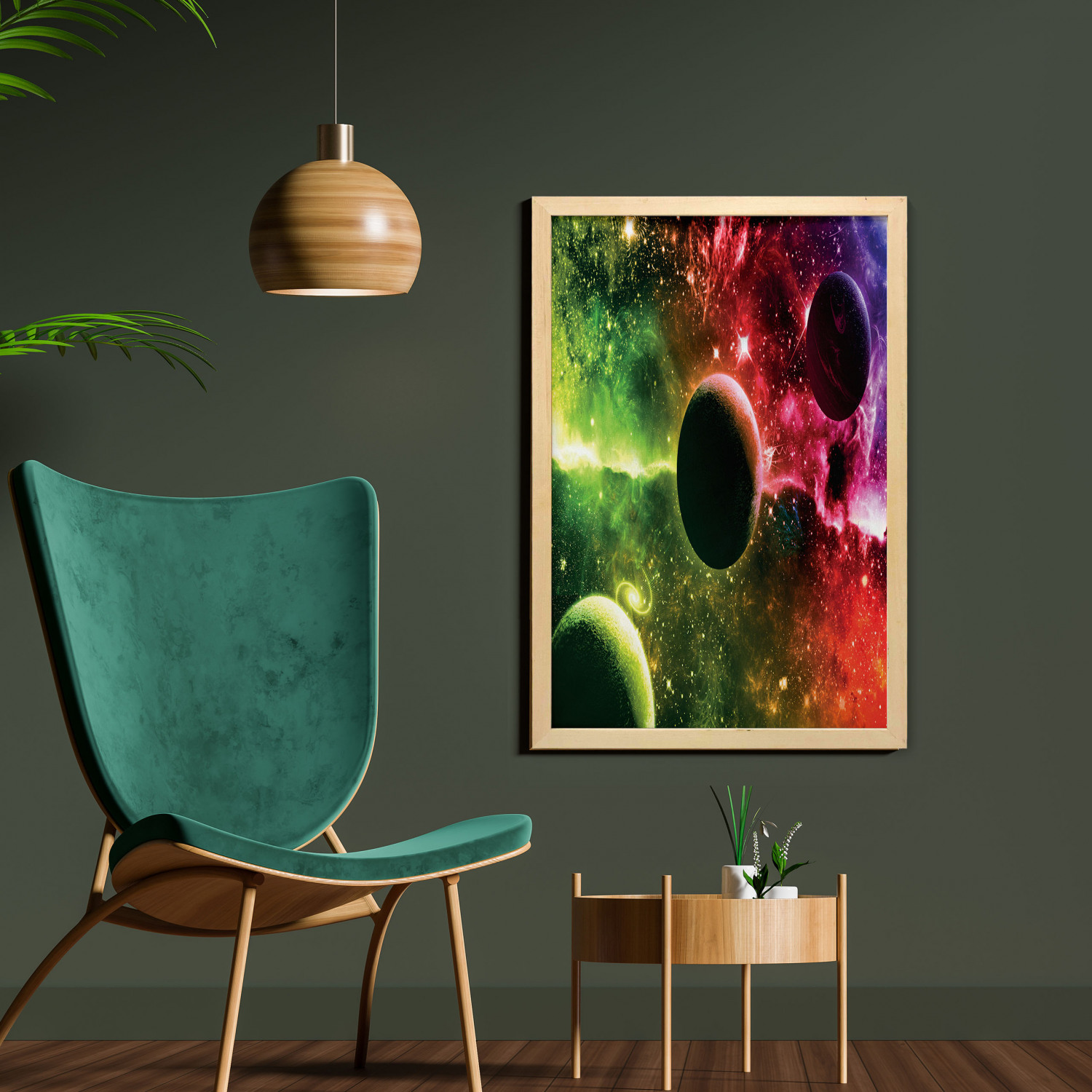 Ambesonne Space Wall Art with Frame for Bathrooms Living Room Dorms - Picture 21 of 115