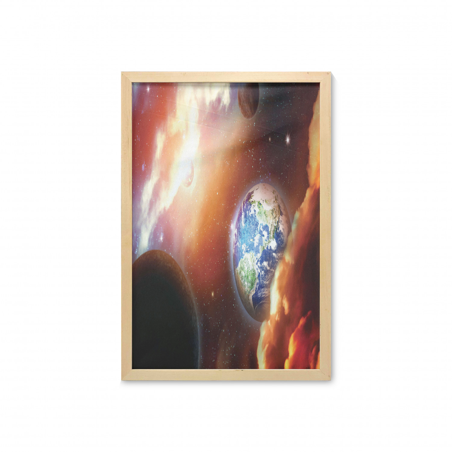 Ambesonne Space Wall Art with Frame for Bathrooms Living Room Dorms - Picture 62 of 115