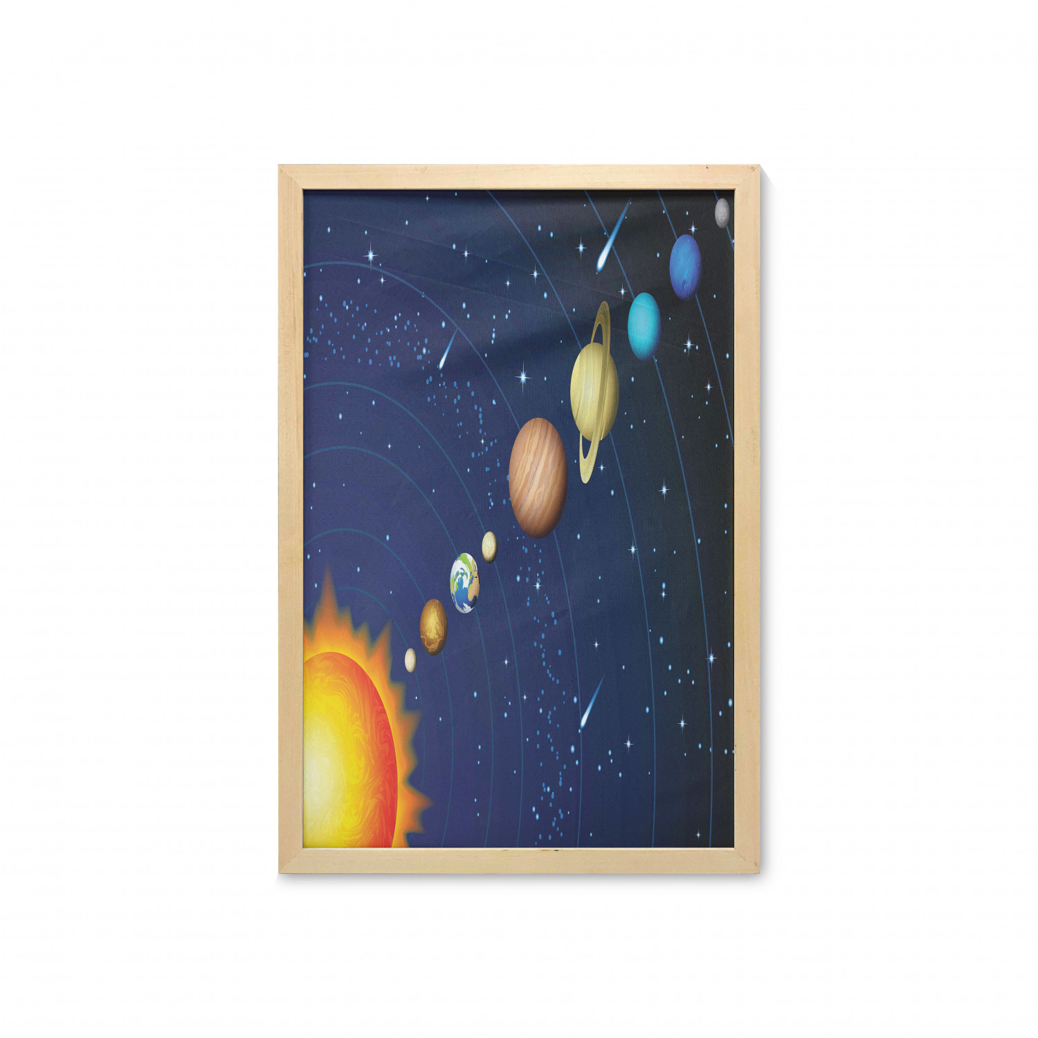Ambesonne Space Wall Art with Frame for Bathrooms Living Room Dorms - Picture 88 of 115