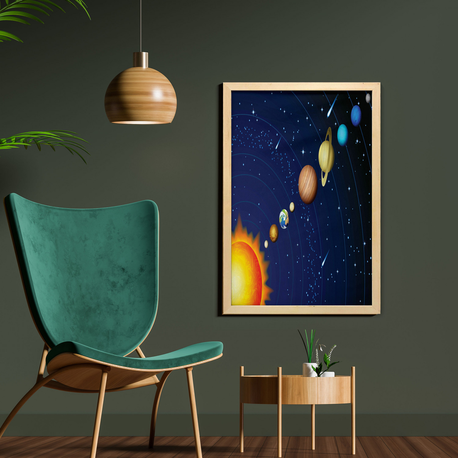 Ambesonne Space Wall Art with Frame for Bathrooms Living Room Dorms - Picture 89 of 115