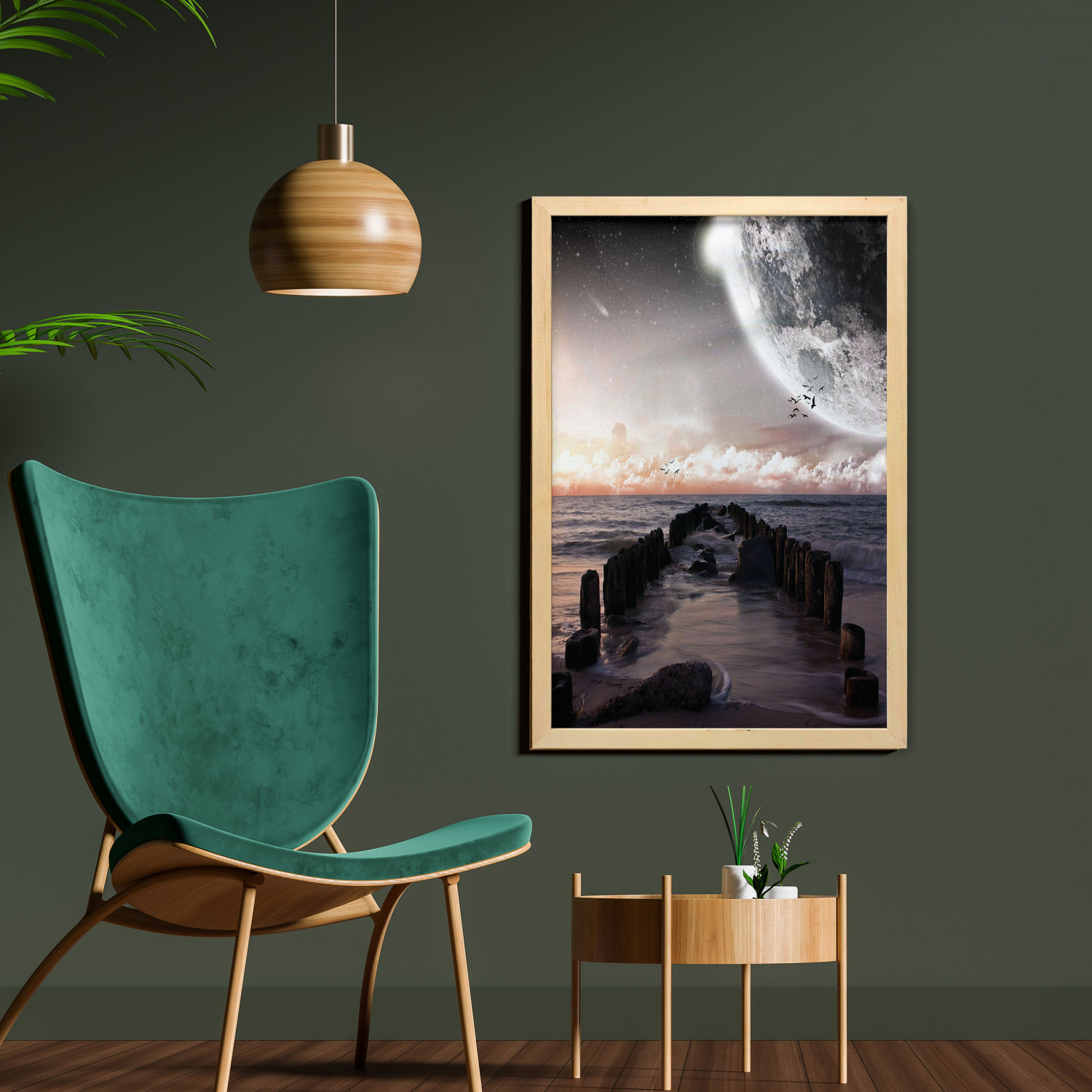 Ambesonne Space Wall Art with Frame for Bathrooms Living Room Dorms - Picture 67 of 115