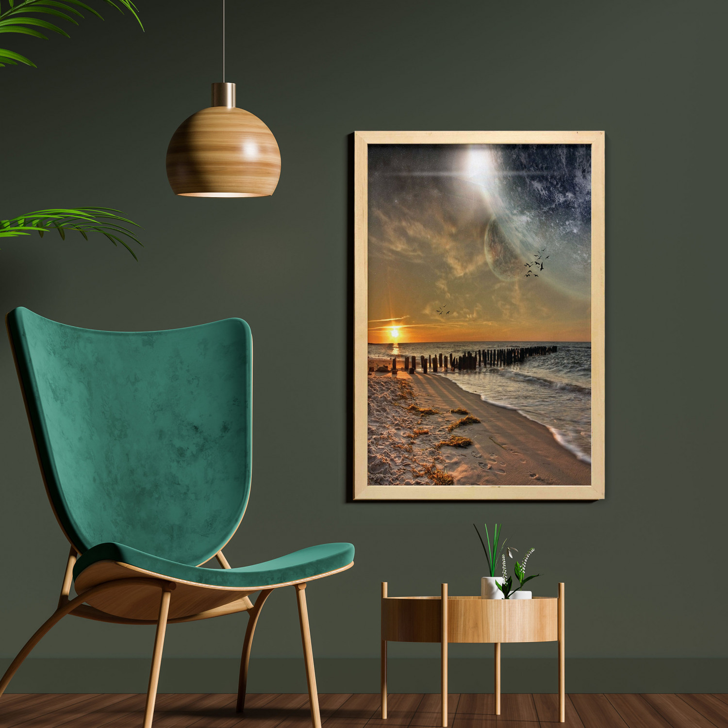 Ambesonne Space Wall Art with Frame for Bathrooms Living Room Dorms - Picture 81 of 115
