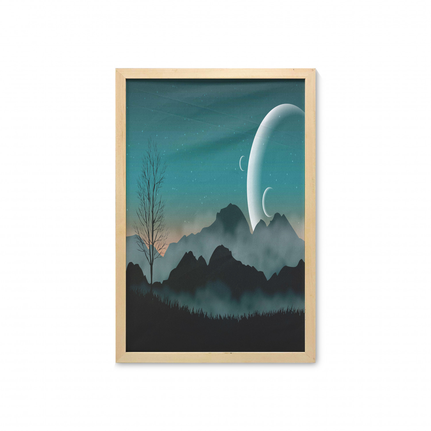 Ambesonne Space Wall Art with Frame for Bathrooms Living Room Dorms - Picture 64 of 115