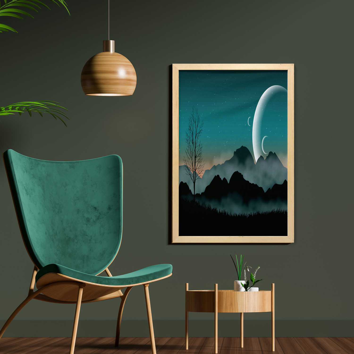 Ambesonne Space Wall Art with Frame for Bathrooms Living Room Dorms - Picture 65 of 115