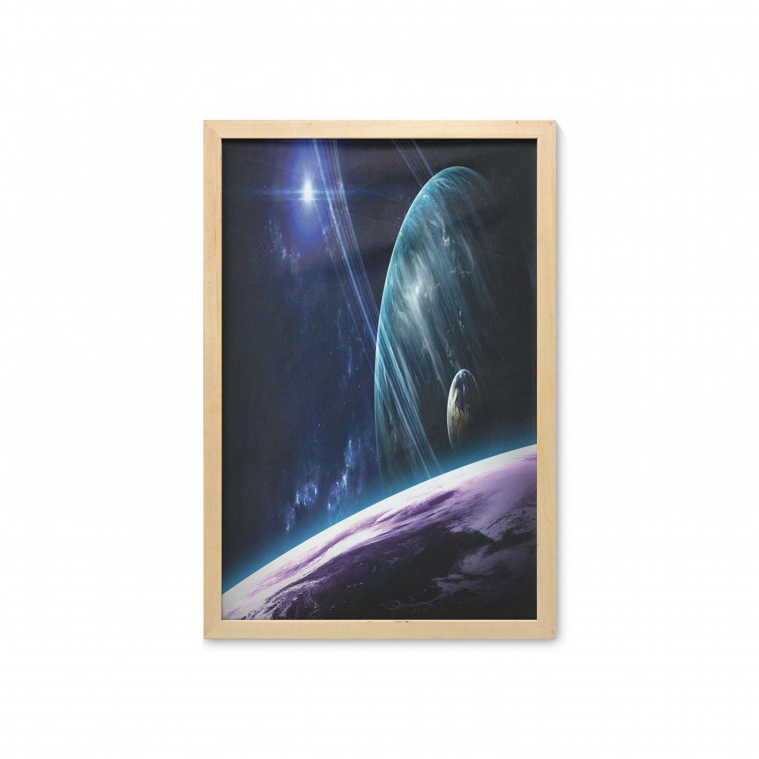 Ambesonne Space Wall Art with Frame for Bathrooms Living Room Dorms - Picture 104 of 115