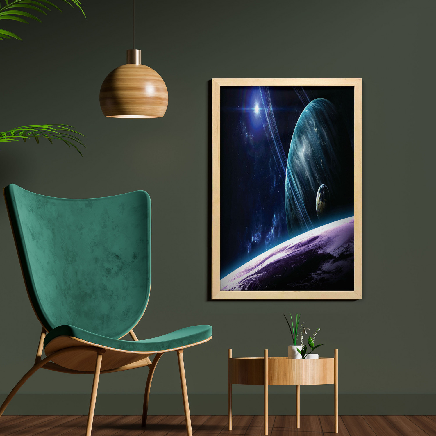 Ambesonne Space Wall Art with Frame for Bathrooms Living Room Dorms - Picture 105 of 115