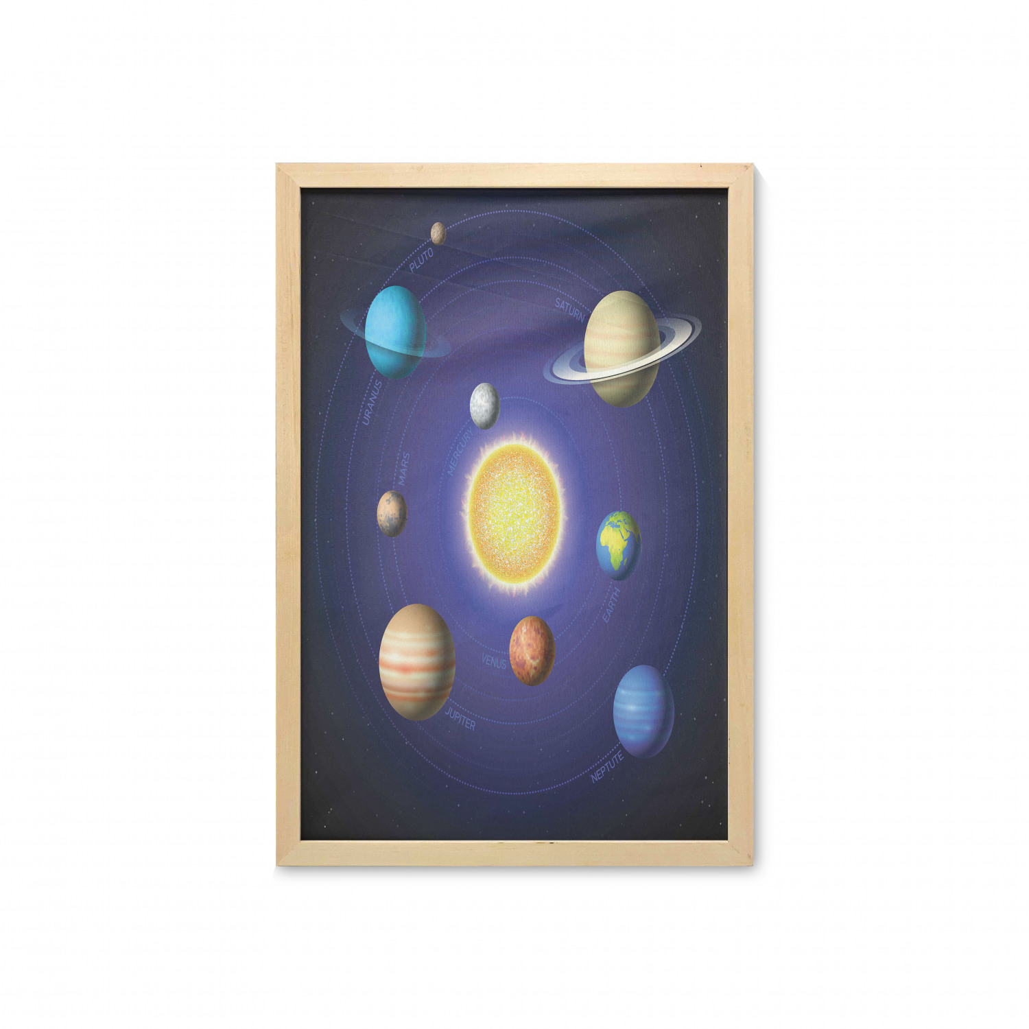 Ambesonne Space Wall Art with Frame for Bathrooms Living Room Dorms - Picture 86 of 115