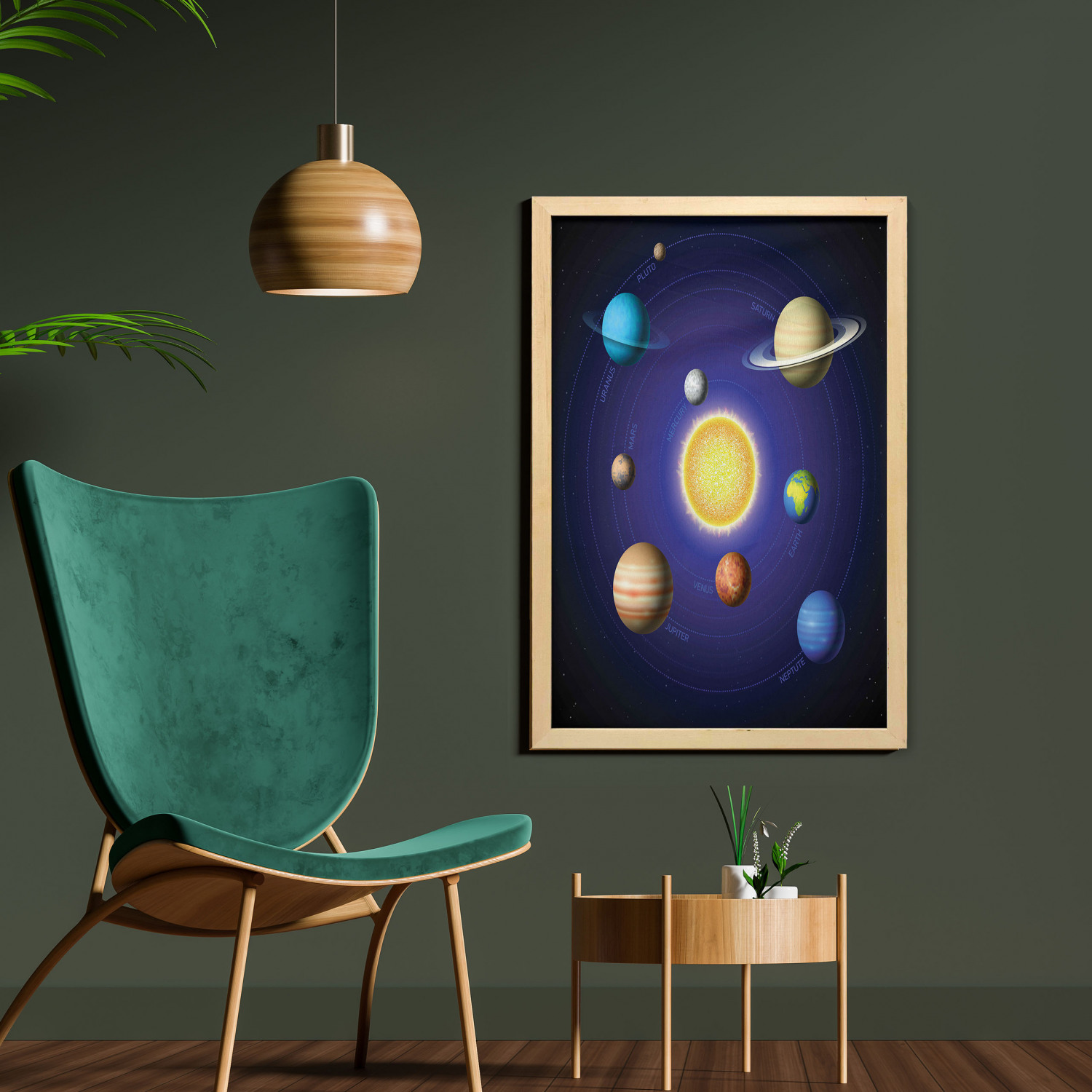 Ambesonne Space Wall Art with Frame for Bathrooms Living Room Dorms - Picture 87 of 115