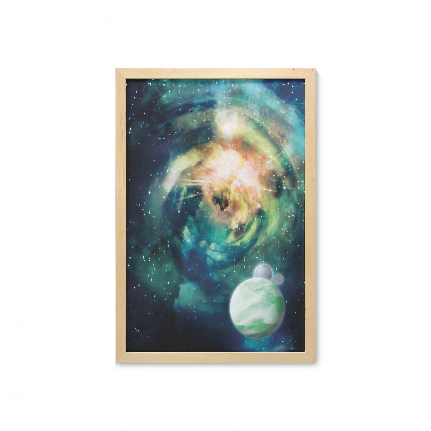 Ambesonne Space Wall Art with Frame for Bathrooms Living Room Dorms - Picture 90 of 115