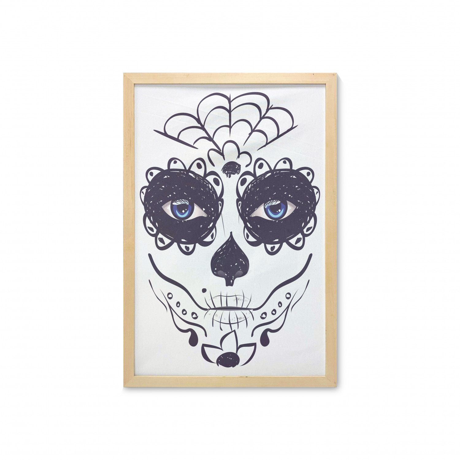 Ambesonne Sugar Skull Wall Art with Frame for Bathrooms Living Room Dorms - Picture 80 of 121