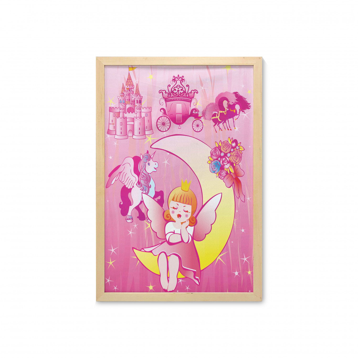 Ambesonne Pink Wall Art with Frame for Bathrooms Living Room Dorms - Picture 66 of 123