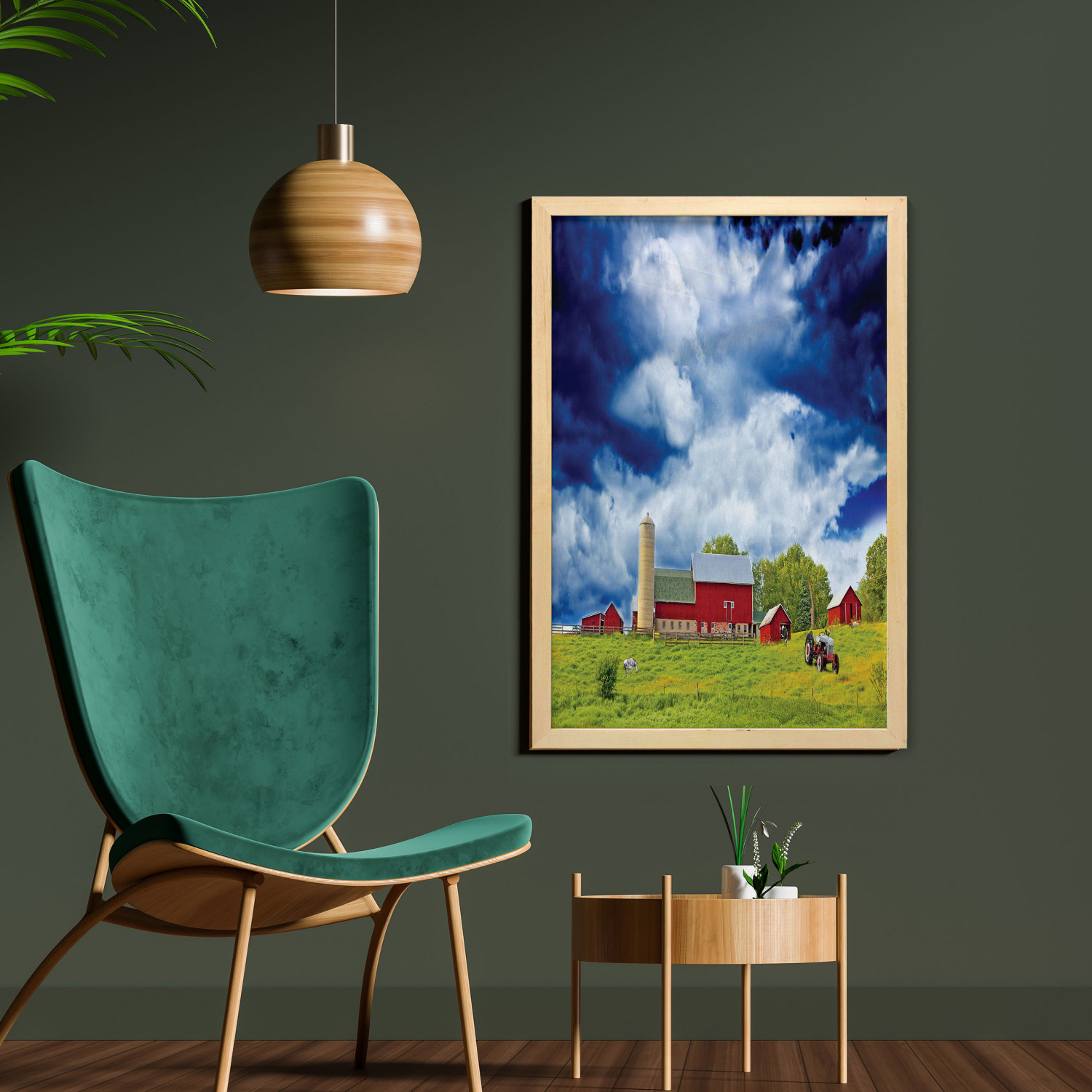 Ambesonne Country Wall Art with Frame for Bathrooms Living Room Dorms - Picture 113 of 123
