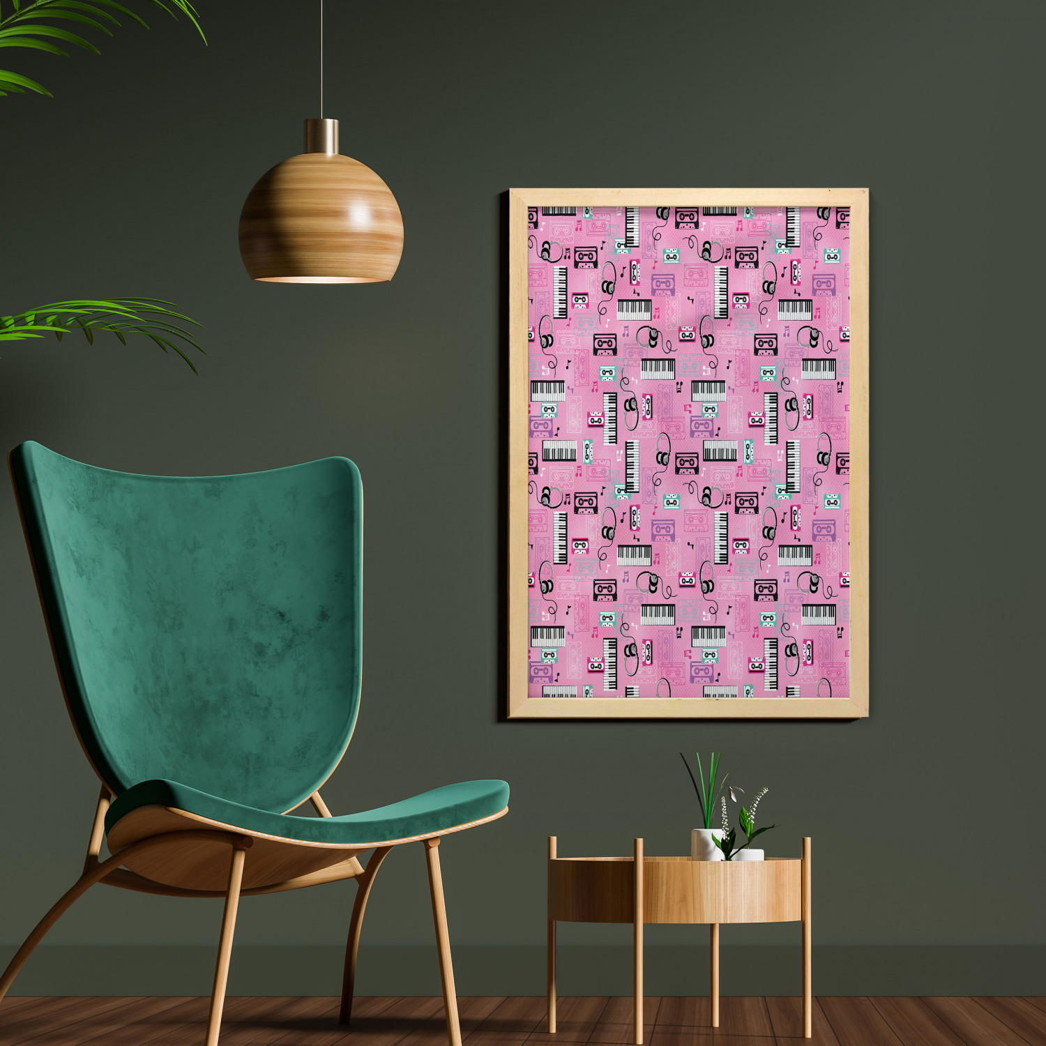 Ambesonne Pink Wall Art with Frame for Bathrooms Living Room Dorms - Picture 73 of 123