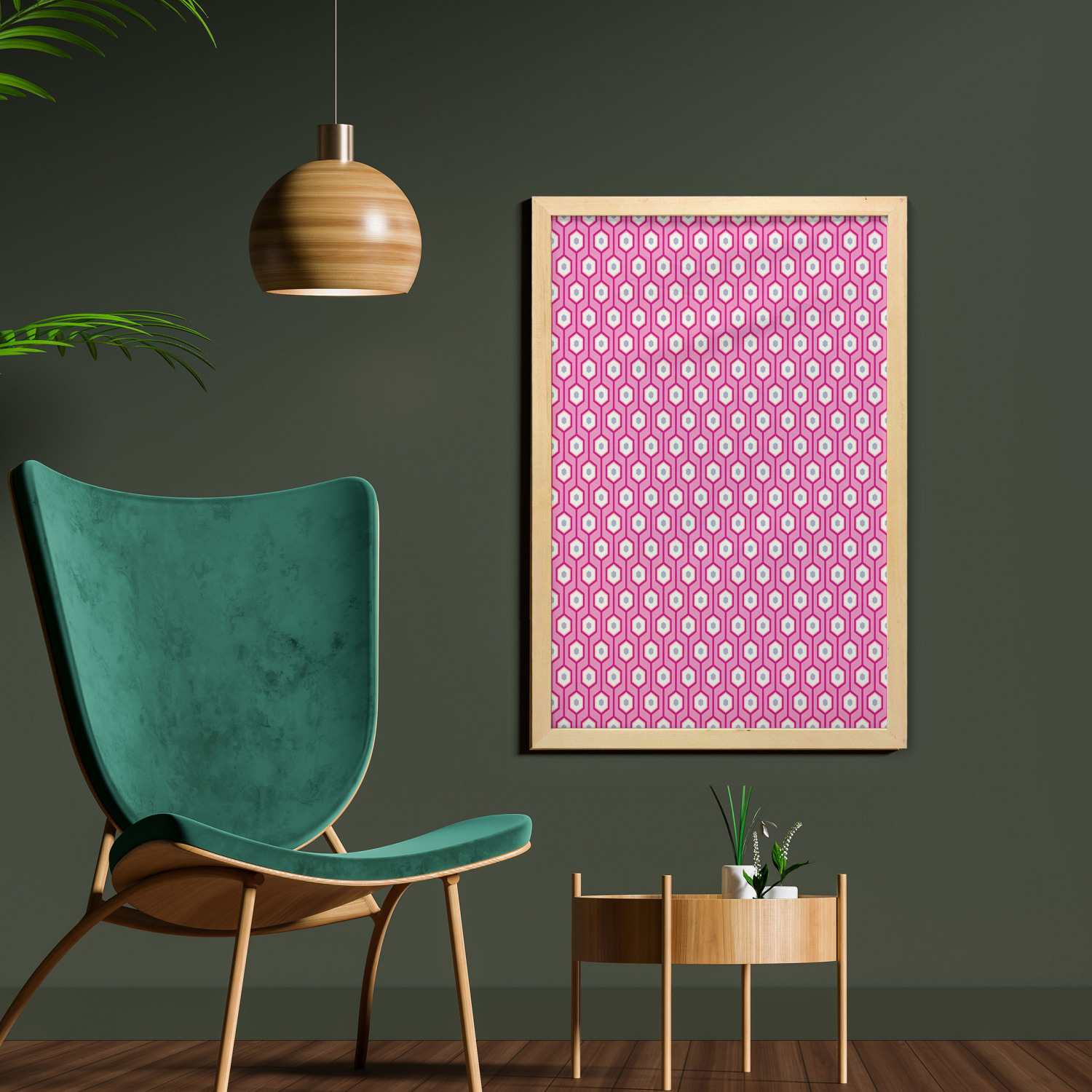 Ambesonne Pink Wall Art with Frame for Bathrooms Living Room Dorms - Picture 111 of 123