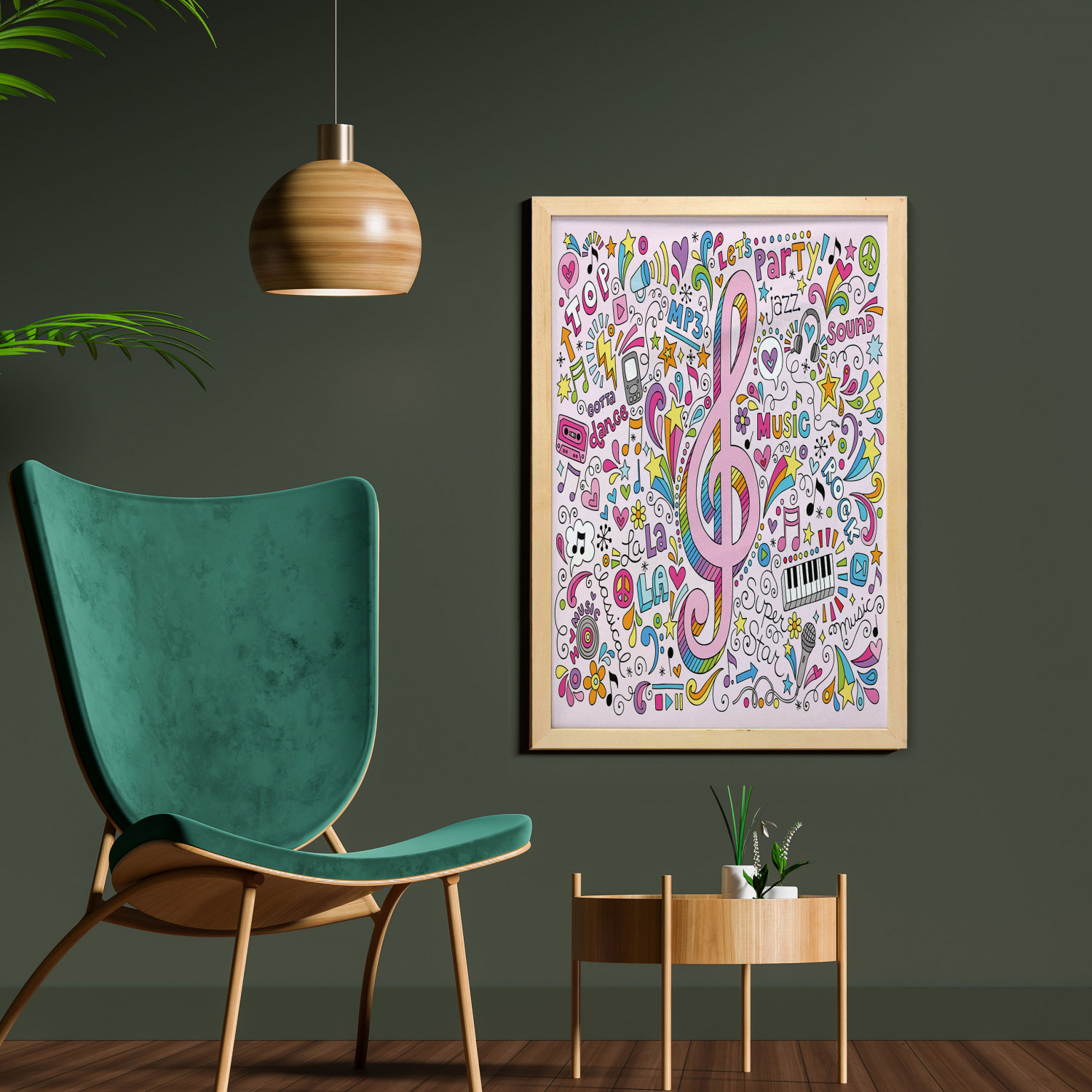 Ambesonne Pink Wall Art with Frame for Bathrooms Living Room Dorms - Picture 71 of 123