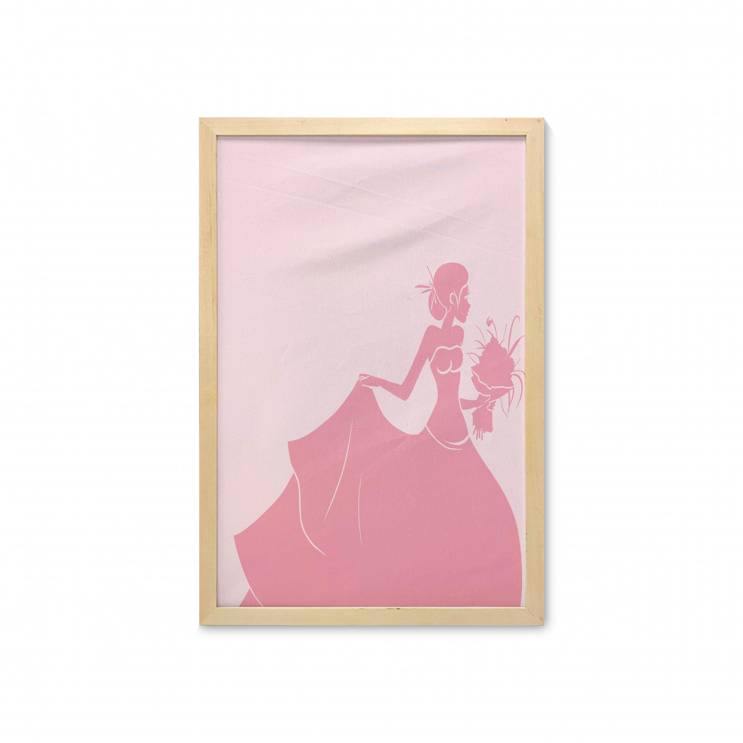 Ambesonne Pink Wall Art with Frame for Bathrooms Living Room Dorms - Picture 76 of 123