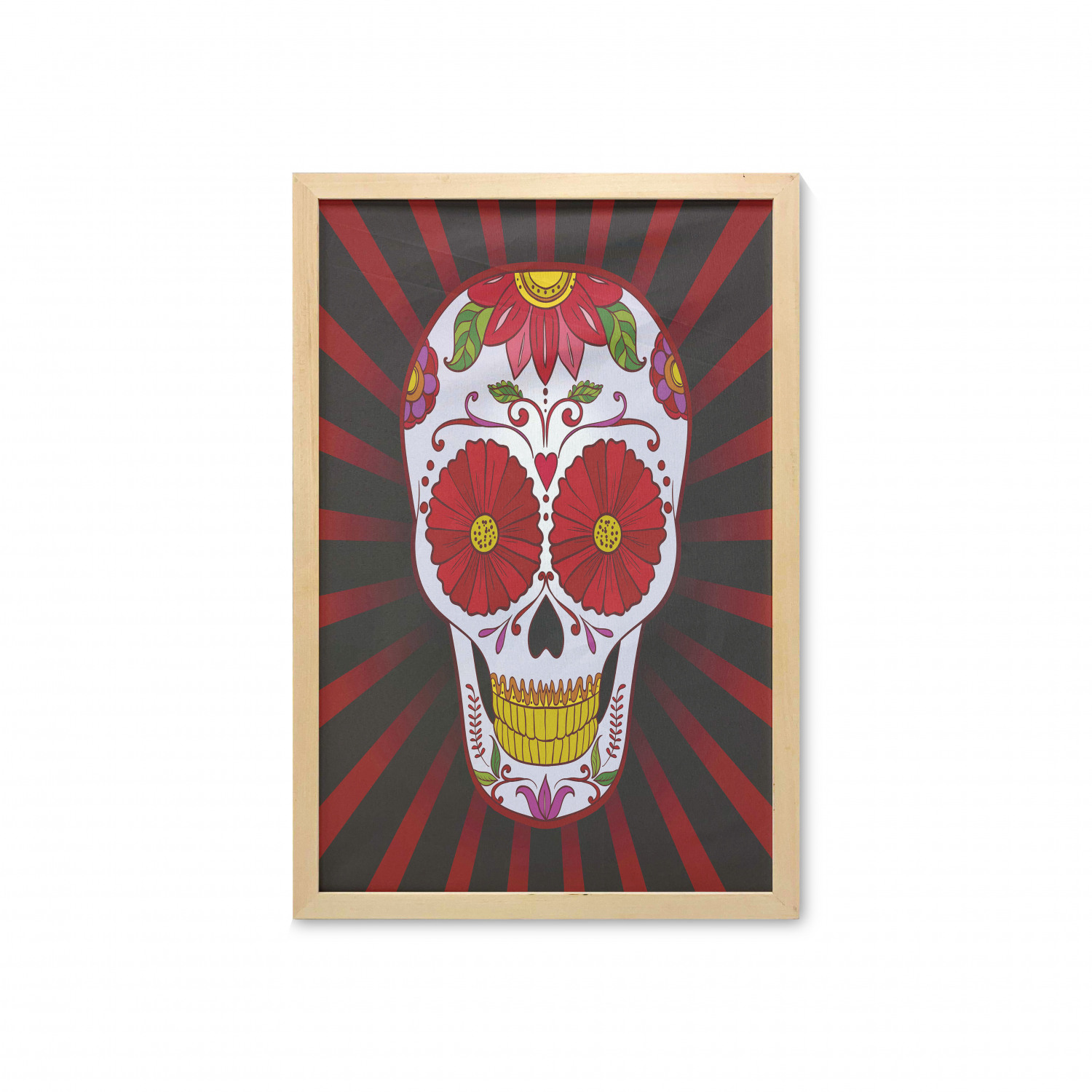 Ambesonne Sugar Skull Wall Art with Frame for Bathrooms Living Room Dorms - Picture 16 of 121