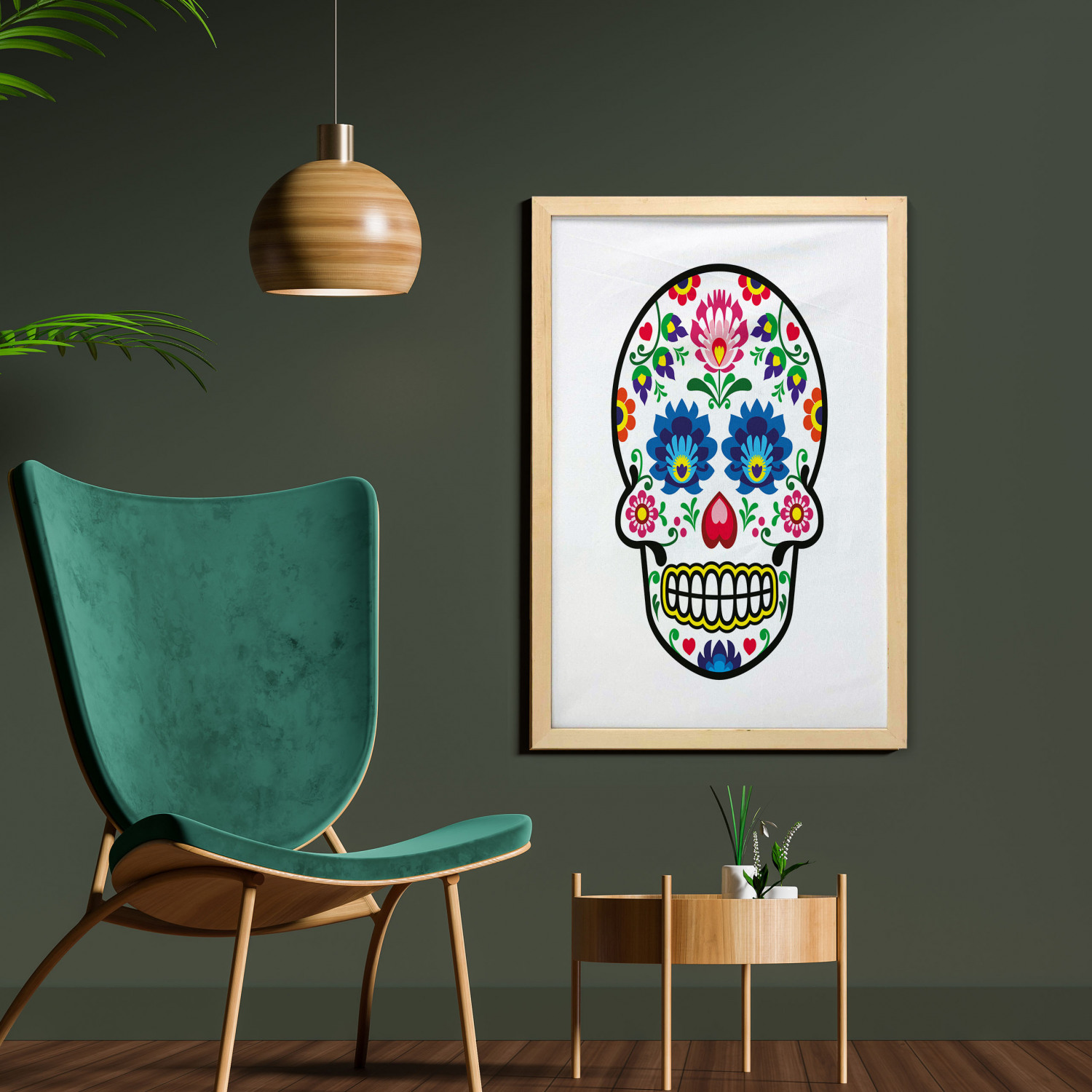 Ambesonne Sugar Skull Wall Art with Frame for Bathrooms Living Room Dorms - Picture 103 of 121
