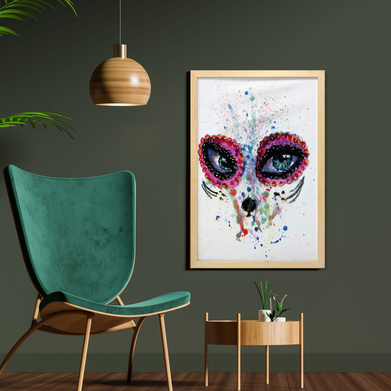 Ambesonne Sugar Skull Wall Art with Frame for Bathrooms Living Room Dorms - Picture 115 of 121