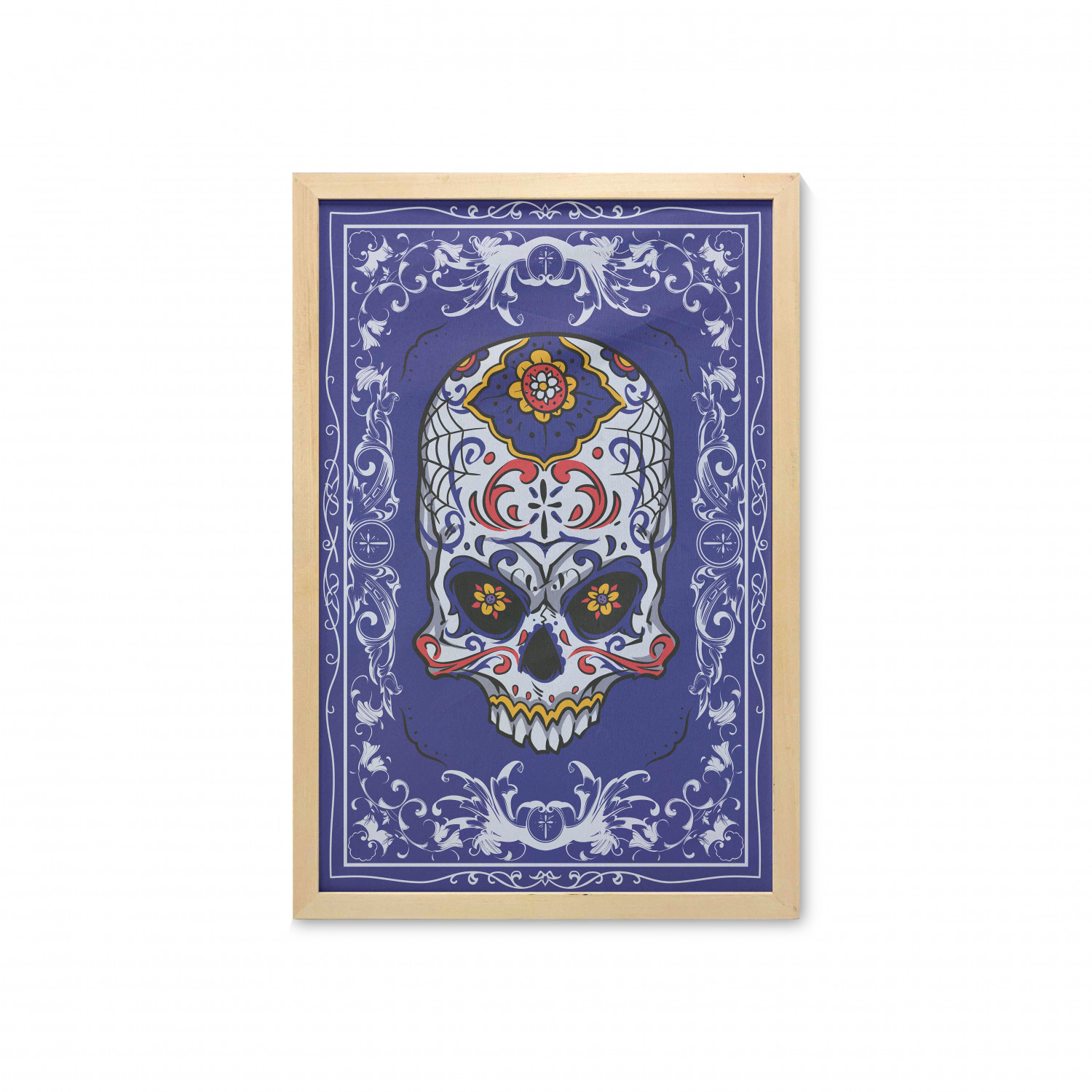 Ambesonne Sugar Skull Wall Art with Frame for Bathrooms Living Room Dorms - Picture 110 of 121