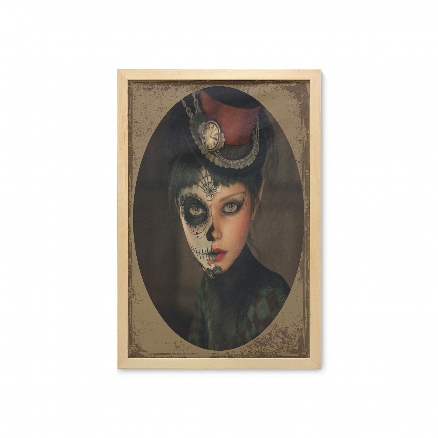 Ambesonne Sugar Skull Wall Art with Frame for Bathrooms Living Room Dorms - Picture 4 of 121