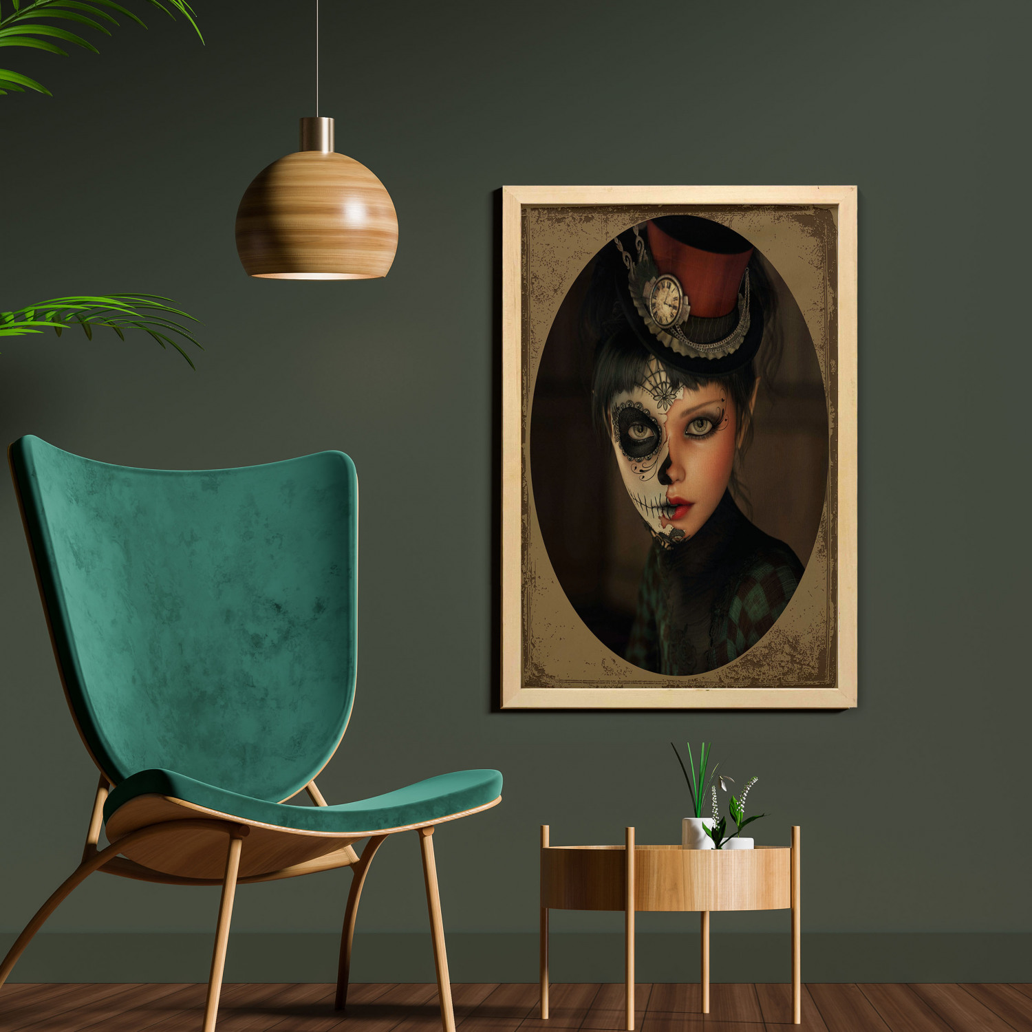 Ambesonne Sugar Skull Wall Art with Frame for Bathrooms Living Room Dorms - Picture 5 of 121