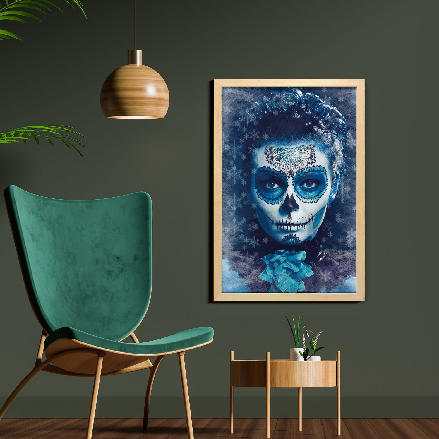 Ambesonne Sugar Skull Wall Art with Frame for Bathrooms Living Room Dorms - Picture 51 of 121