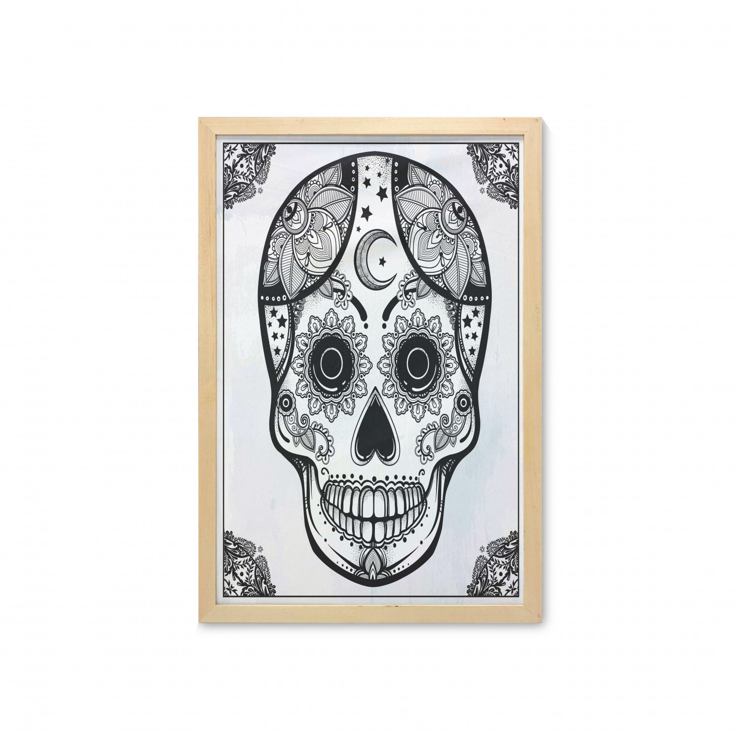 Ambesonne Sugar Skull Wall Art with Frame for Bathrooms Living Room Dorms - Picture 64 of 121