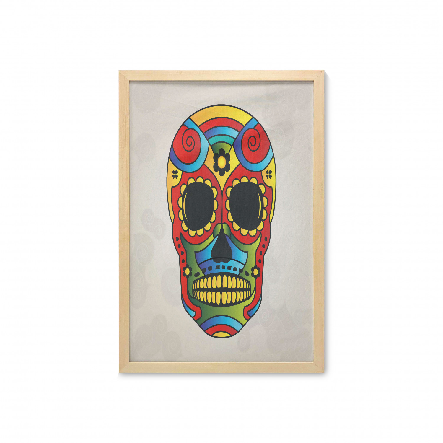 Ambesonne Sugar Skull Wall Art with Frame for Bathrooms Living Room Dorms - Picture 72 of 121