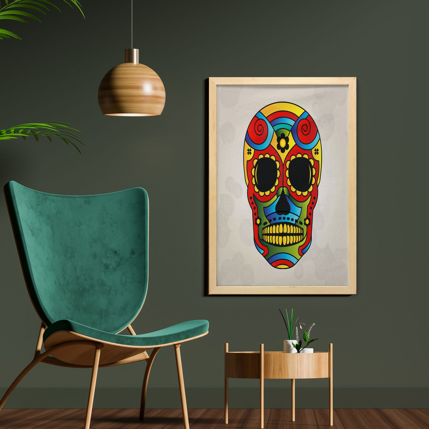 Ambesonne Sugar Skull Wall Art with Frame for Bathrooms Living Room Dorms - Picture 73 of 121