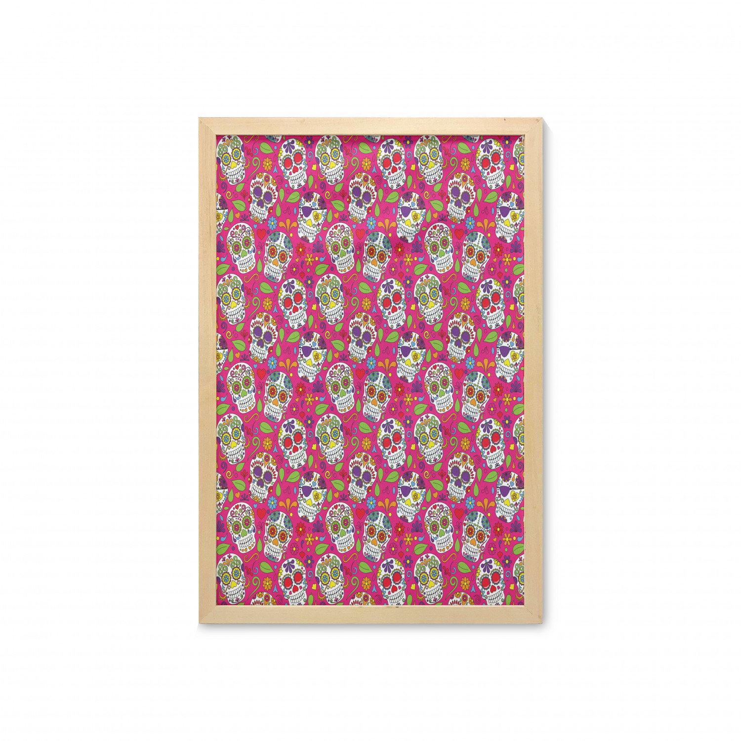 Ambesonne Sugar Skull Wall Art with Frame for Bathrooms Living Room Dorms - Picture 30 of 121