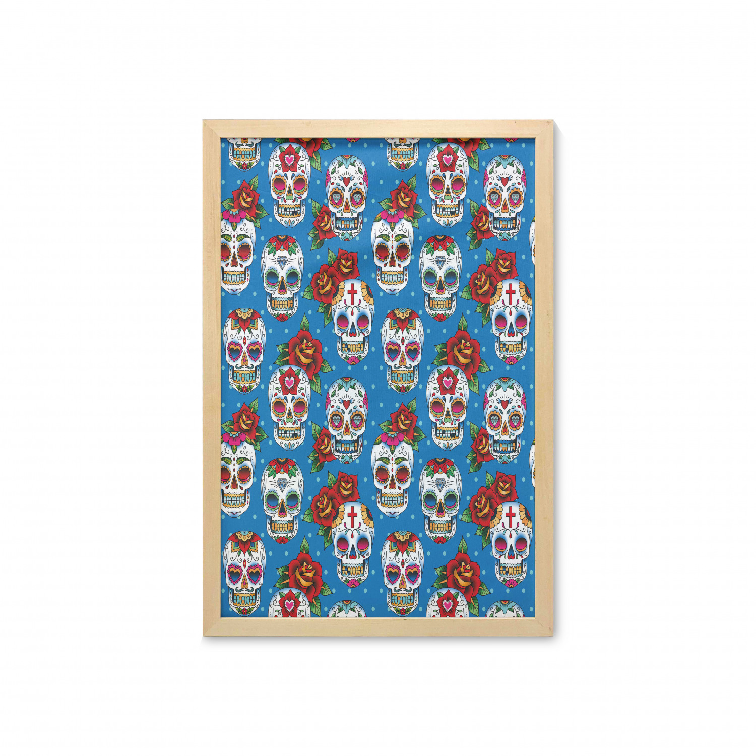 Ambesonne Sugar Skull Wall Art with Frame for Bathrooms Living Room Dorms - Picture 90 of 121