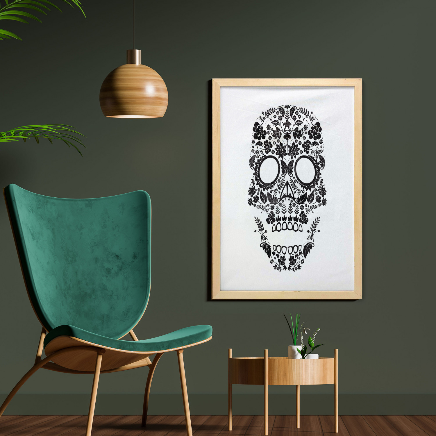 Ambesonne Sugar Skull Wall Art with Frame for Bathrooms Living Room Dorms - Picture 75 of 121