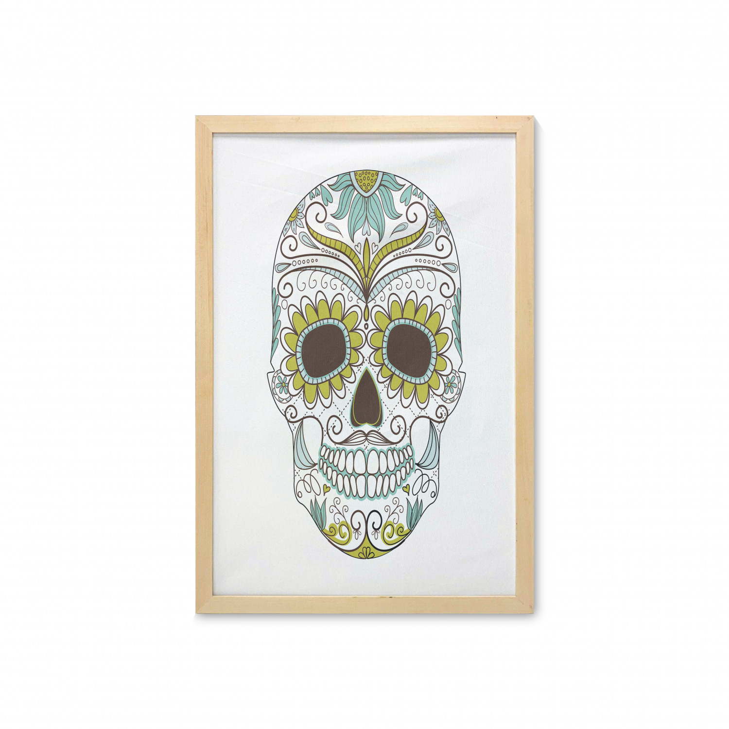 Ambesonne Sugar Skull Wall Art with Frame for Bathrooms Living Room Dorms - Picture 48 of 121