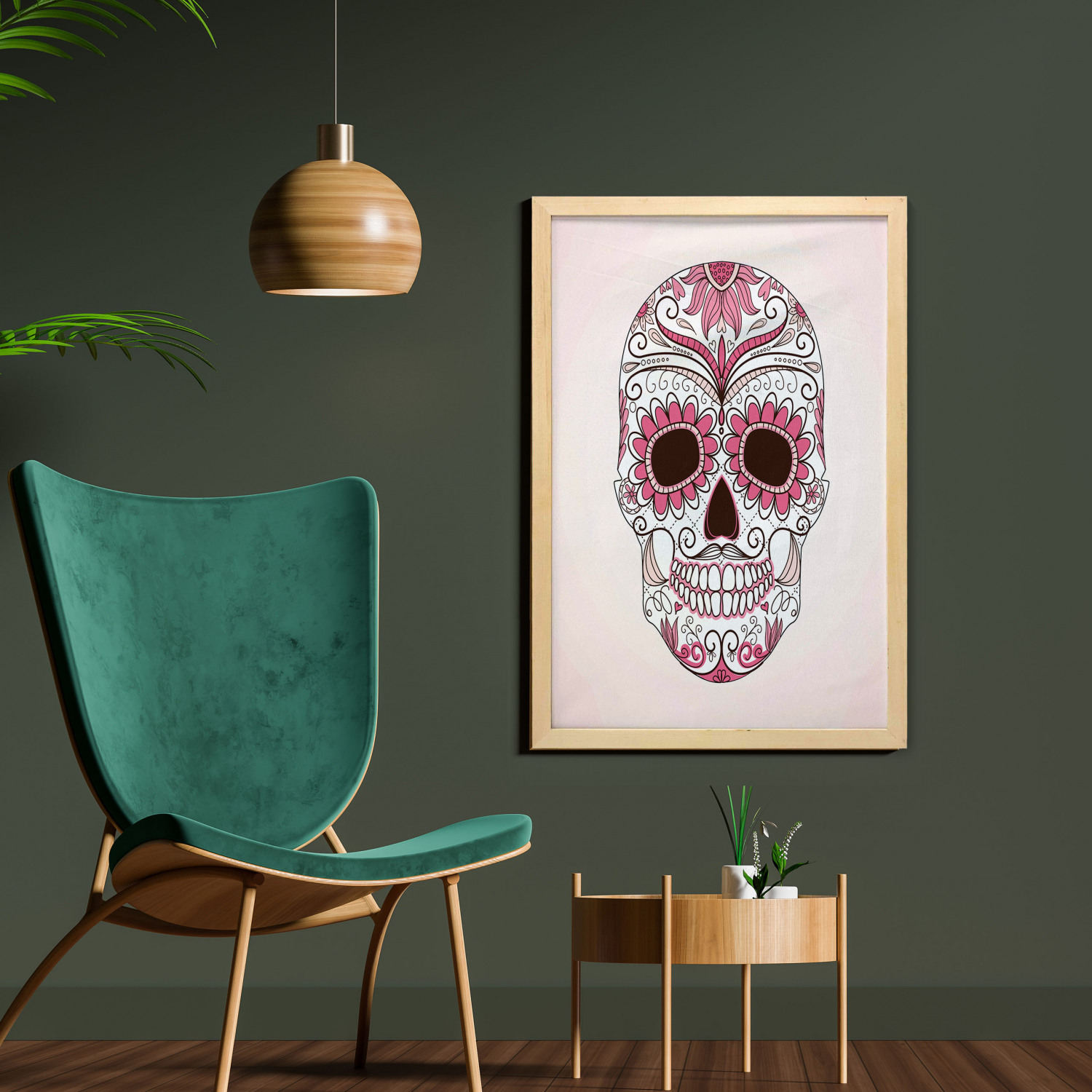 Ambesonne Sugar Skull Wall Art with Frame for Bathrooms Living Room Dorms - Picture 89 of 121