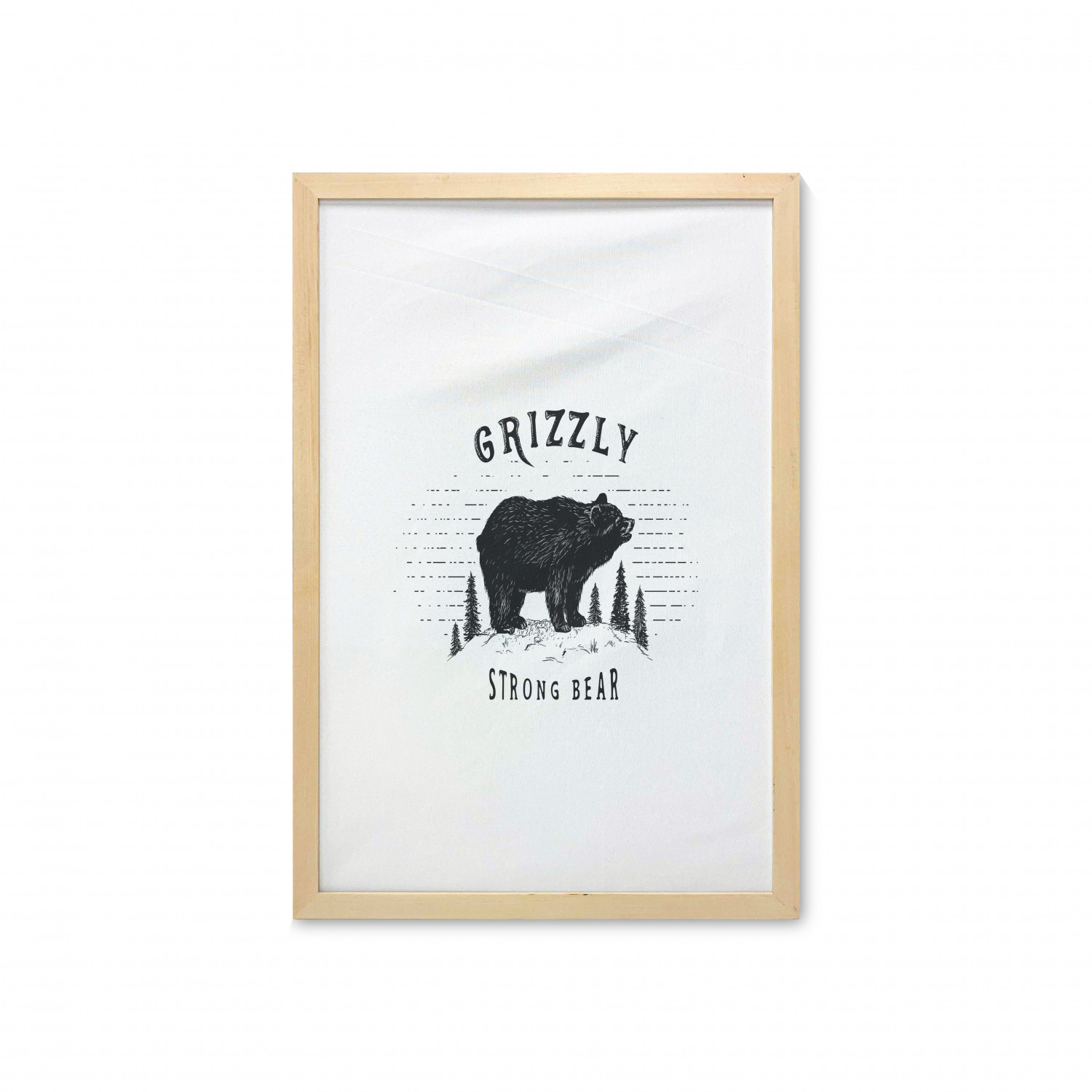 Ambesonne Bear Pattern Wall Art with Frame for Bathrooms Living Room Dorms - Picture 104 of 121