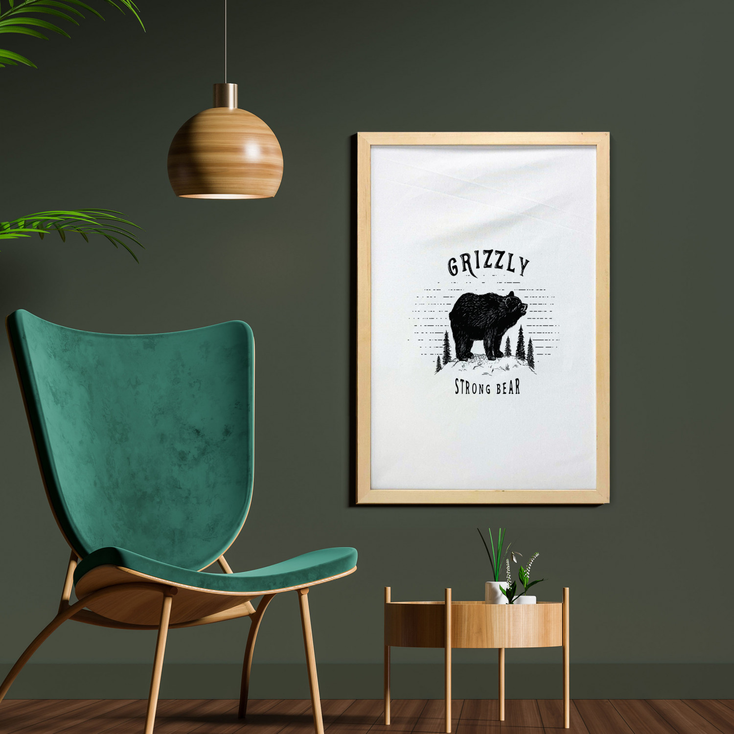 Ambesonne Bear Pattern Wall Art with Frame for Bathrooms Living Room Dorms - Picture 105 of 121