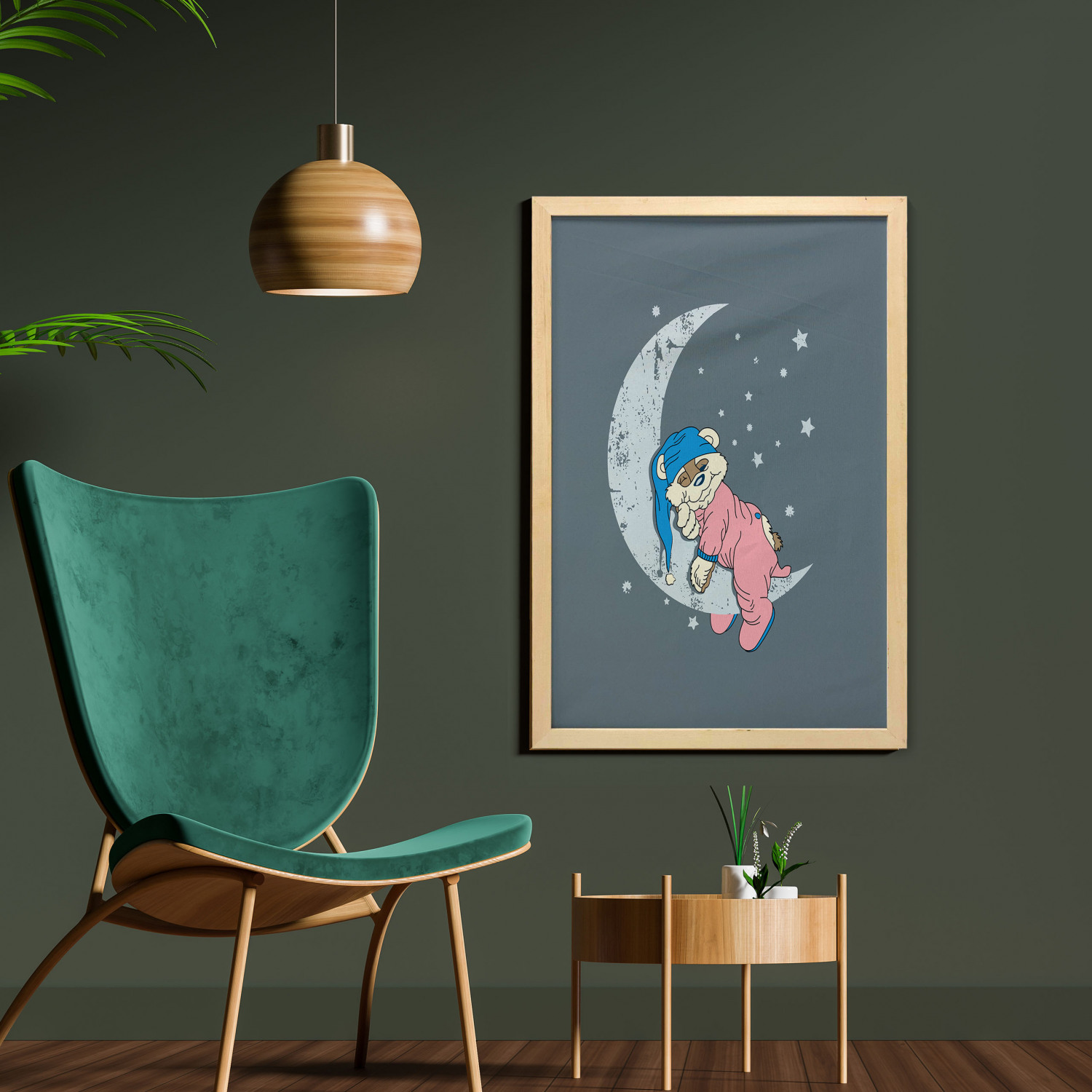 Ambesonne Bear Pattern Wall Art with Frame for Bathrooms Living Room Dorms - Picture 17 of 121