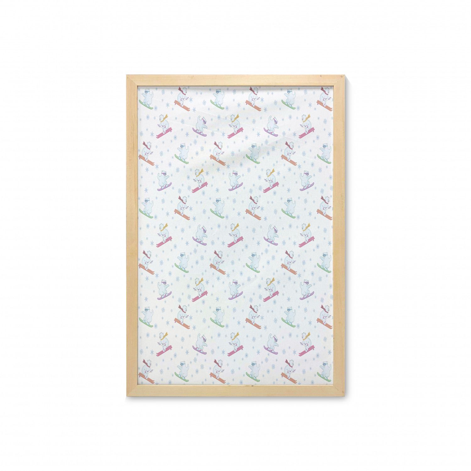 Ambesonne Bear Pattern Wall Art with Frame for Bathrooms Living Room Dorms - Picture 52 of 121