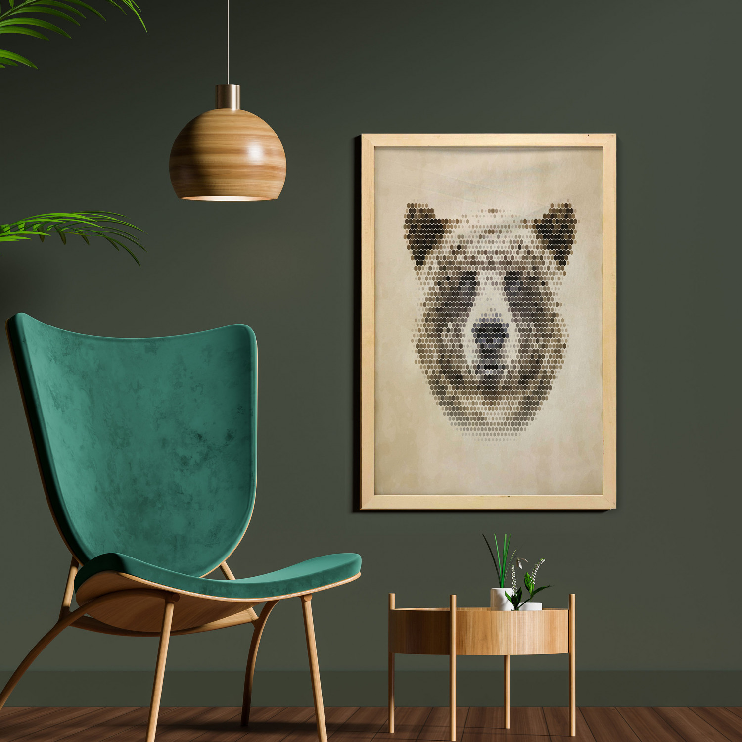 Ambesonne Bear Pattern Wall Art with Frame for Bathrooms Living Room Dorms - Picture 37 of 121